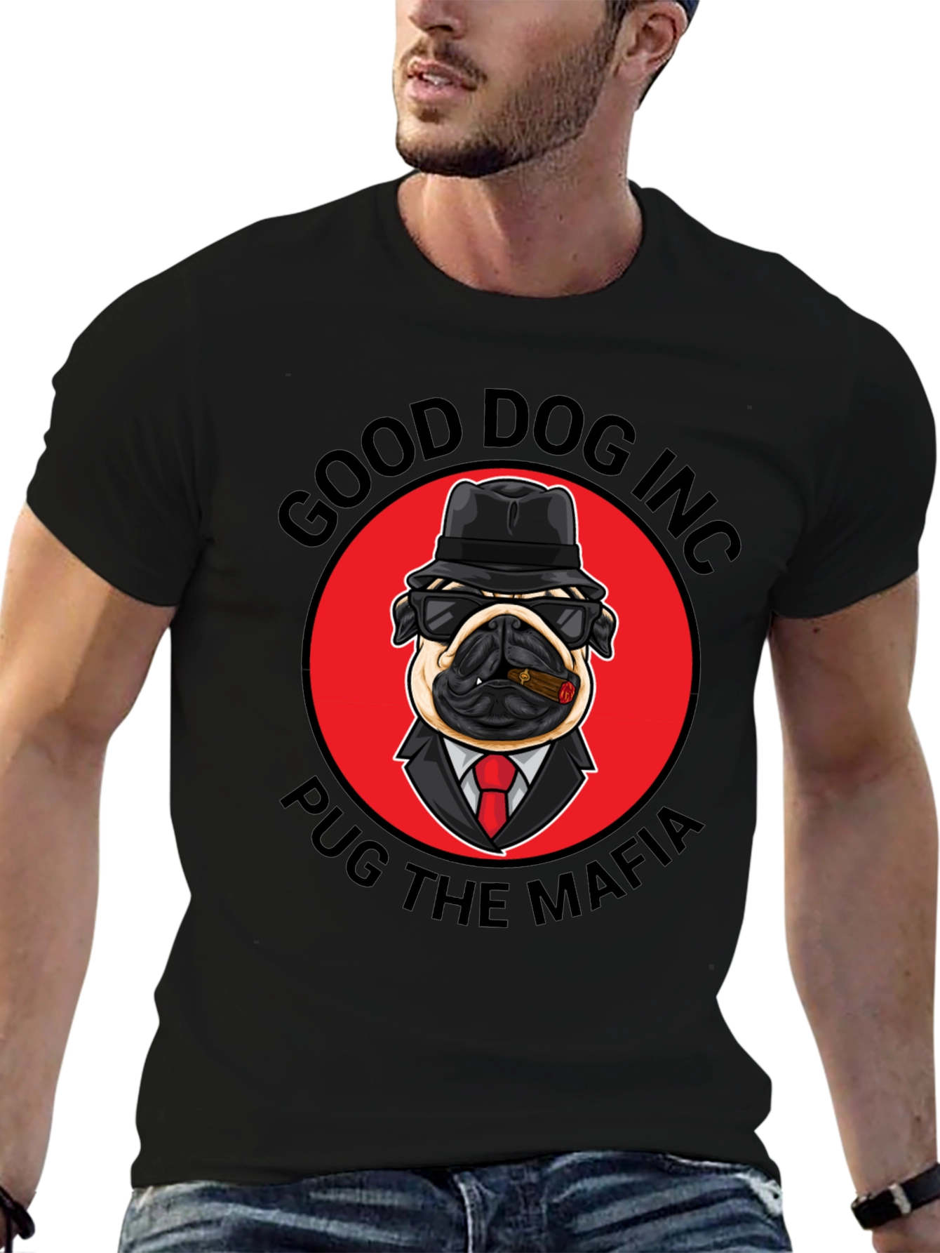 Good Dog Inc. Pug Mafia Graphic T-Shirt