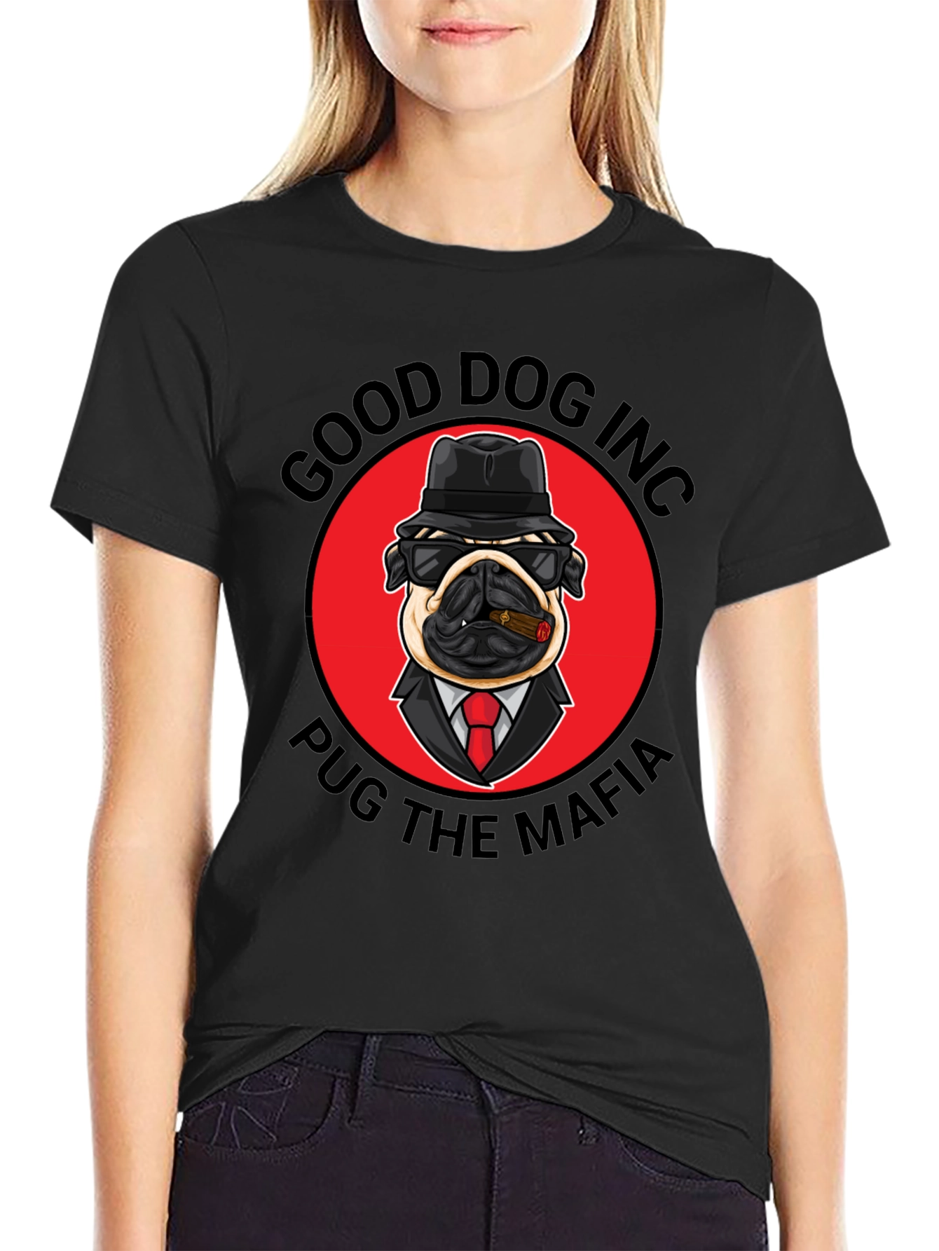 Good Dog Inc. Pug Mafia Graphic T-Shirt