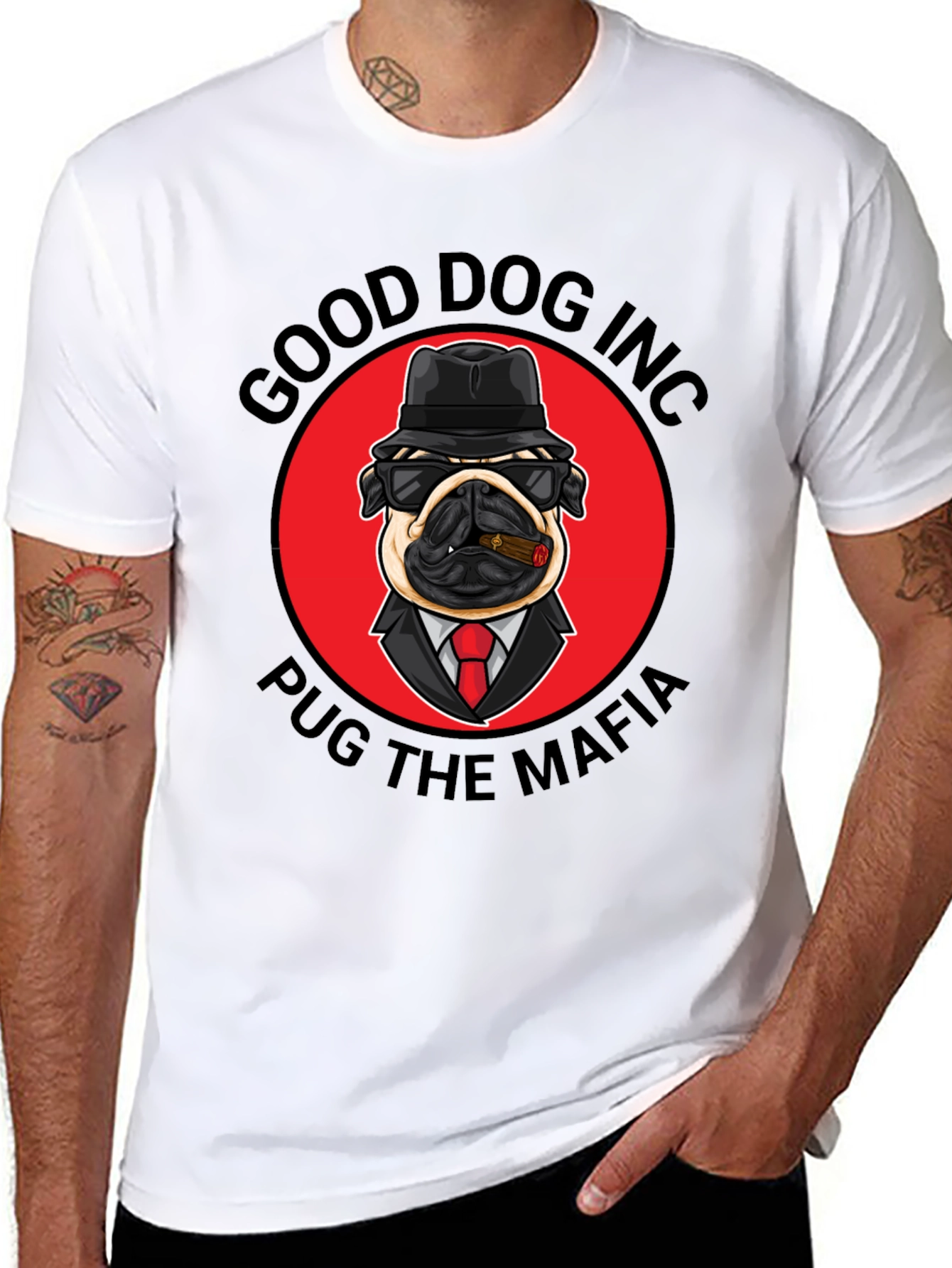 Good Dog Inc. Pug Mafia Graphic T-Shirt