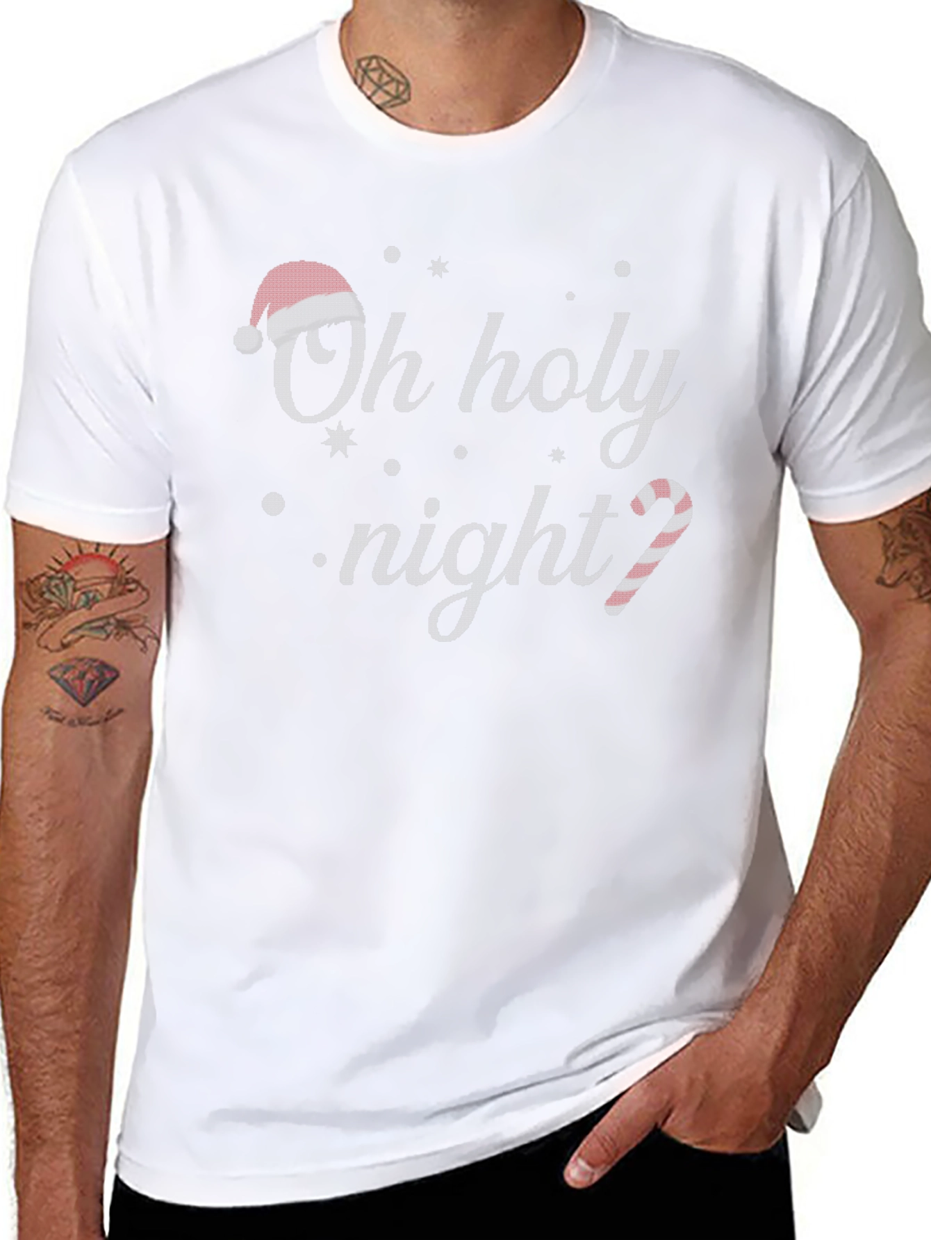 Oh Holy Night Christmas T-Shirt Holiday Tee