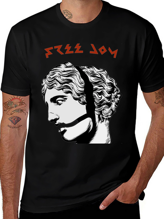 Free Joy Graphic Tee - Black Cotton Shirt