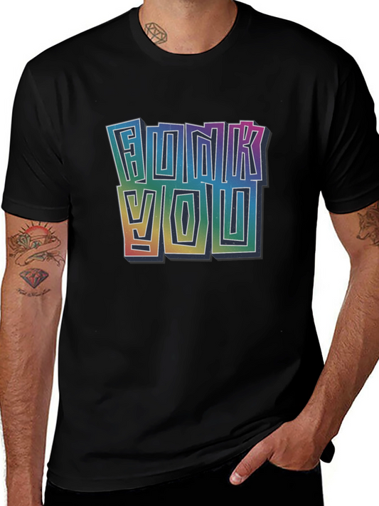 Funky You Graphic Tee - Vibrant Rainbow Print