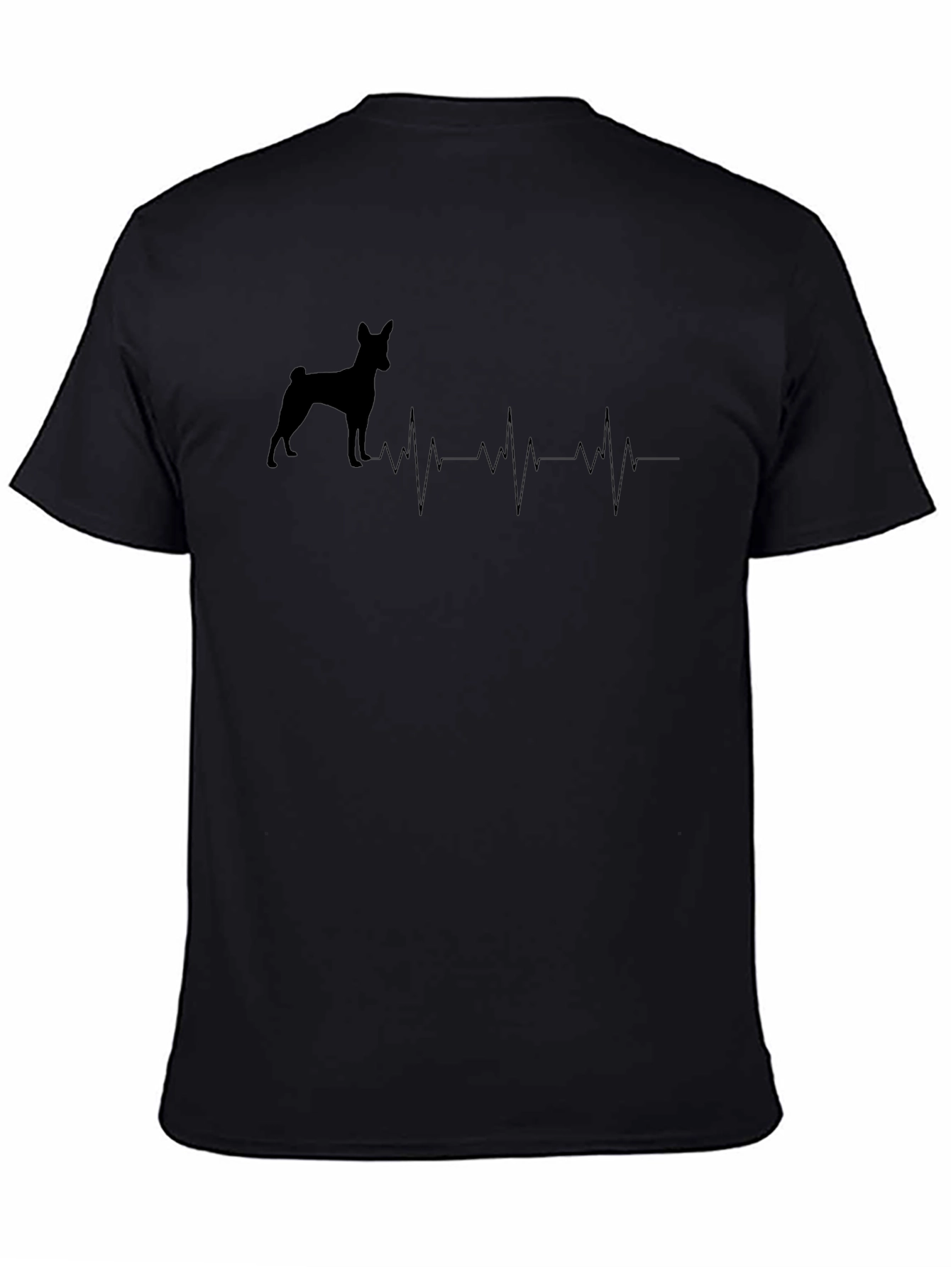 Dog Heartbeat T-Shirt -  Unisex Black Tee