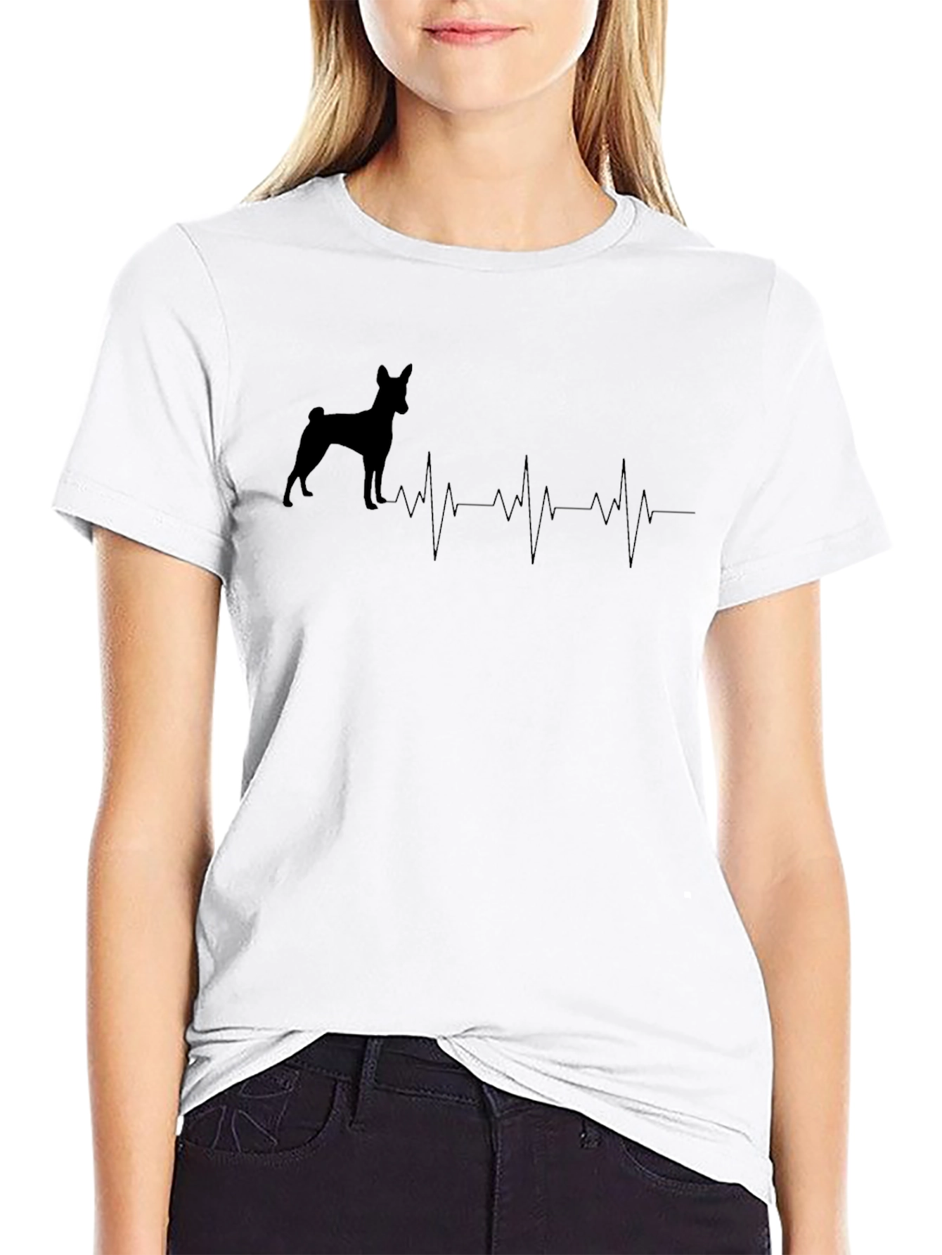 Dog Heartbeat T-Shirt -  Unisex Black Tee