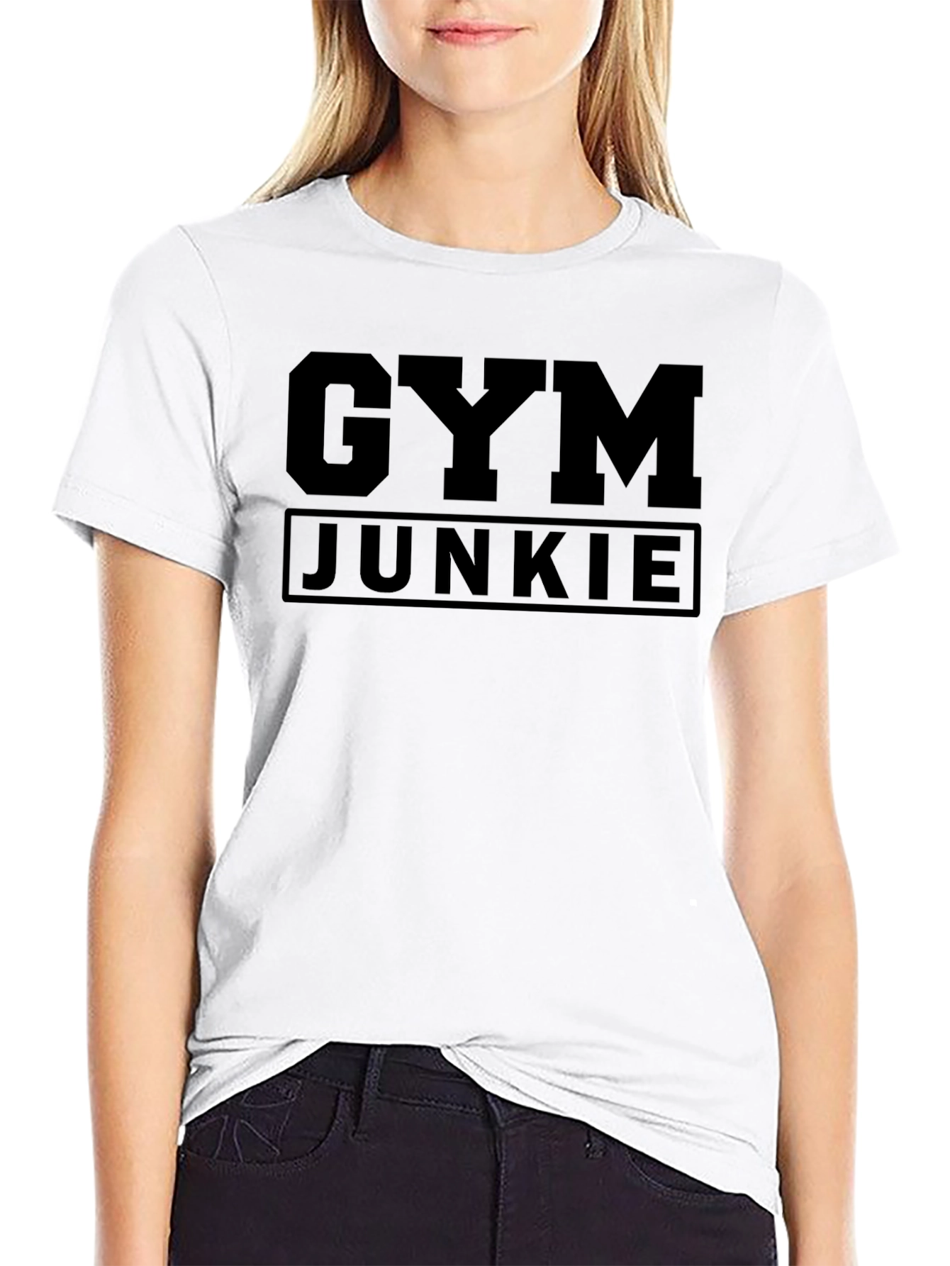 Gym Junkie Black Graphic Tee