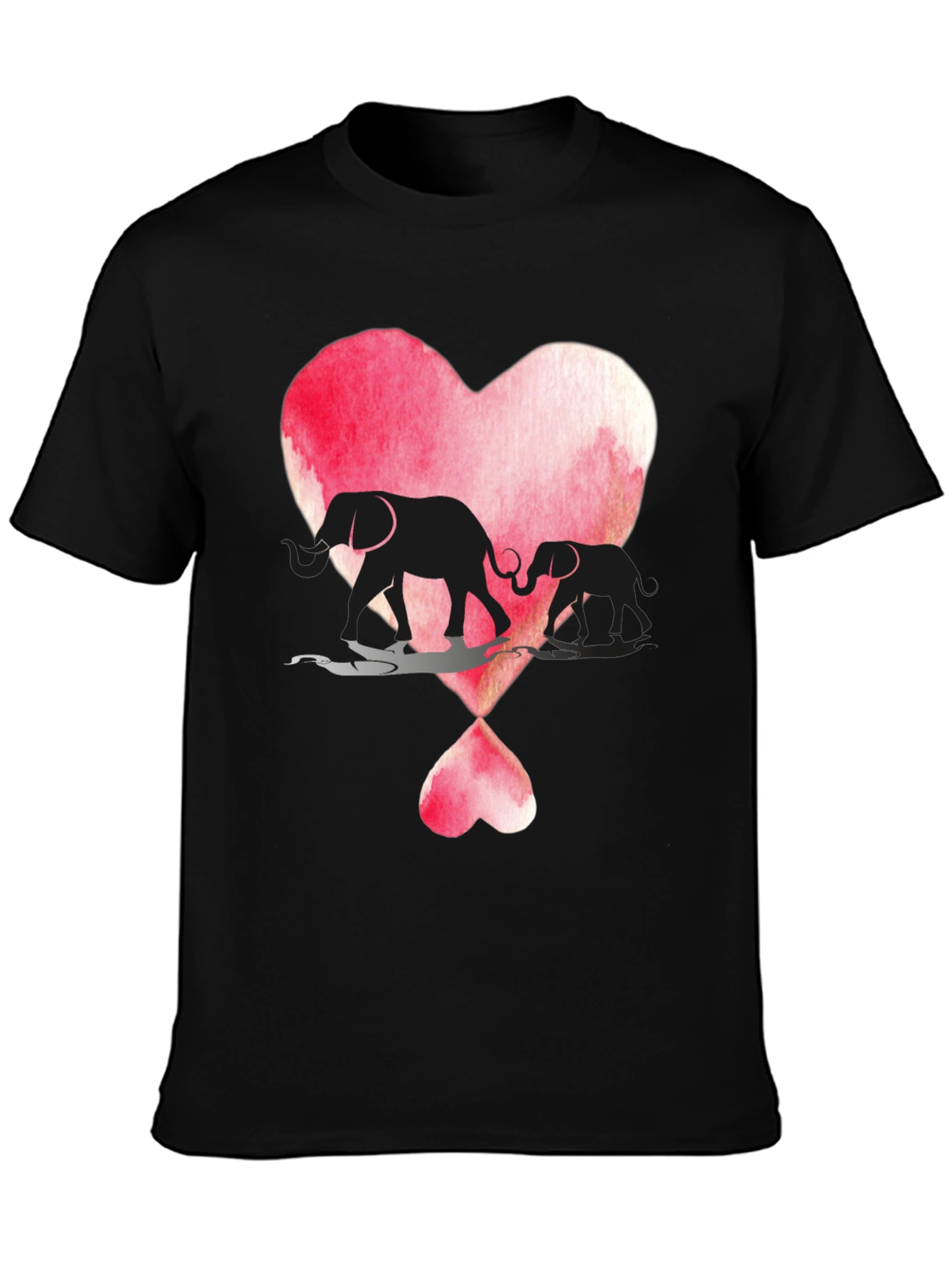 Elephant Love Heart Graphic T-Shirt
