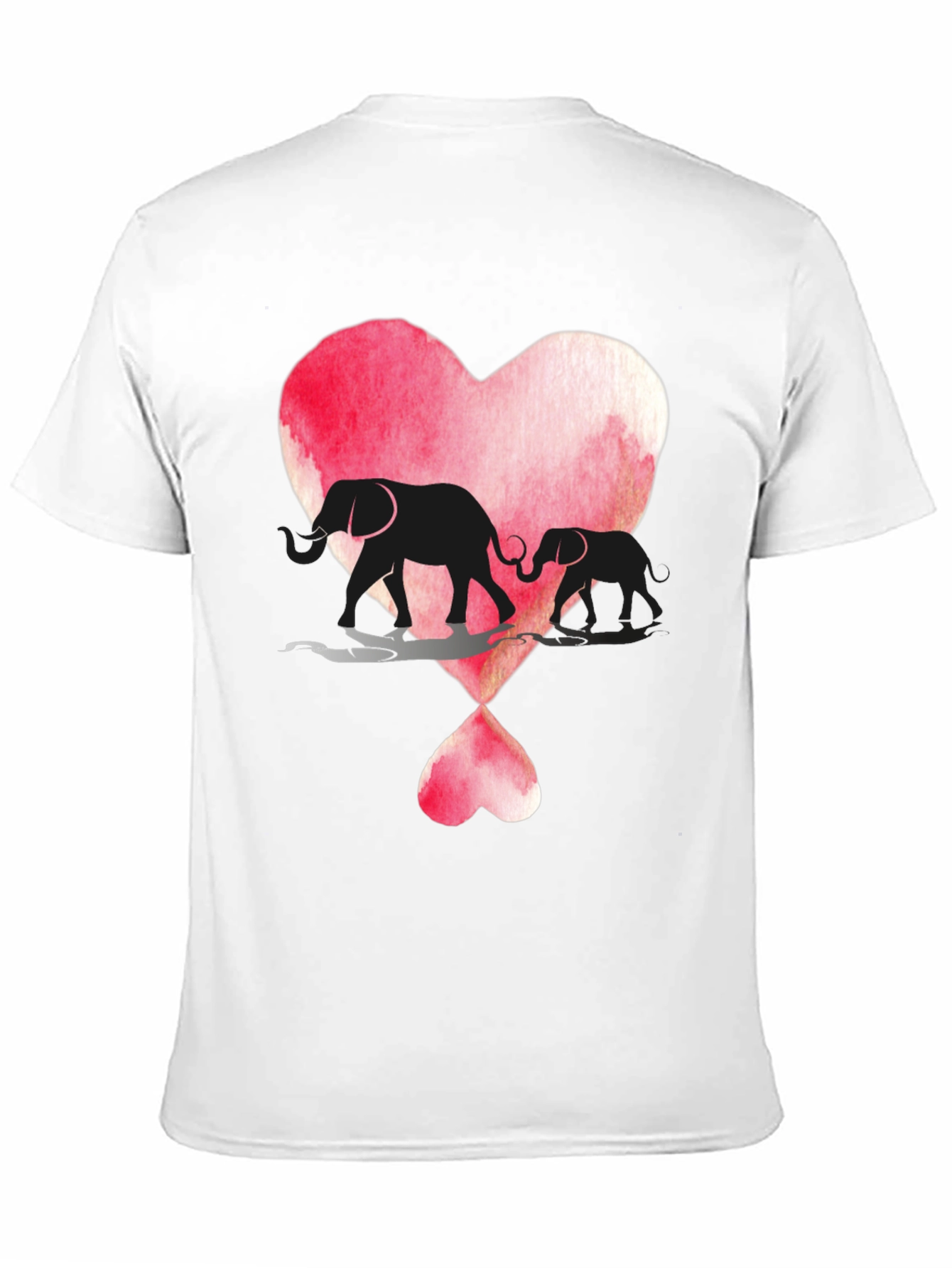 Elephant Love Heart Graphic T-Shirt