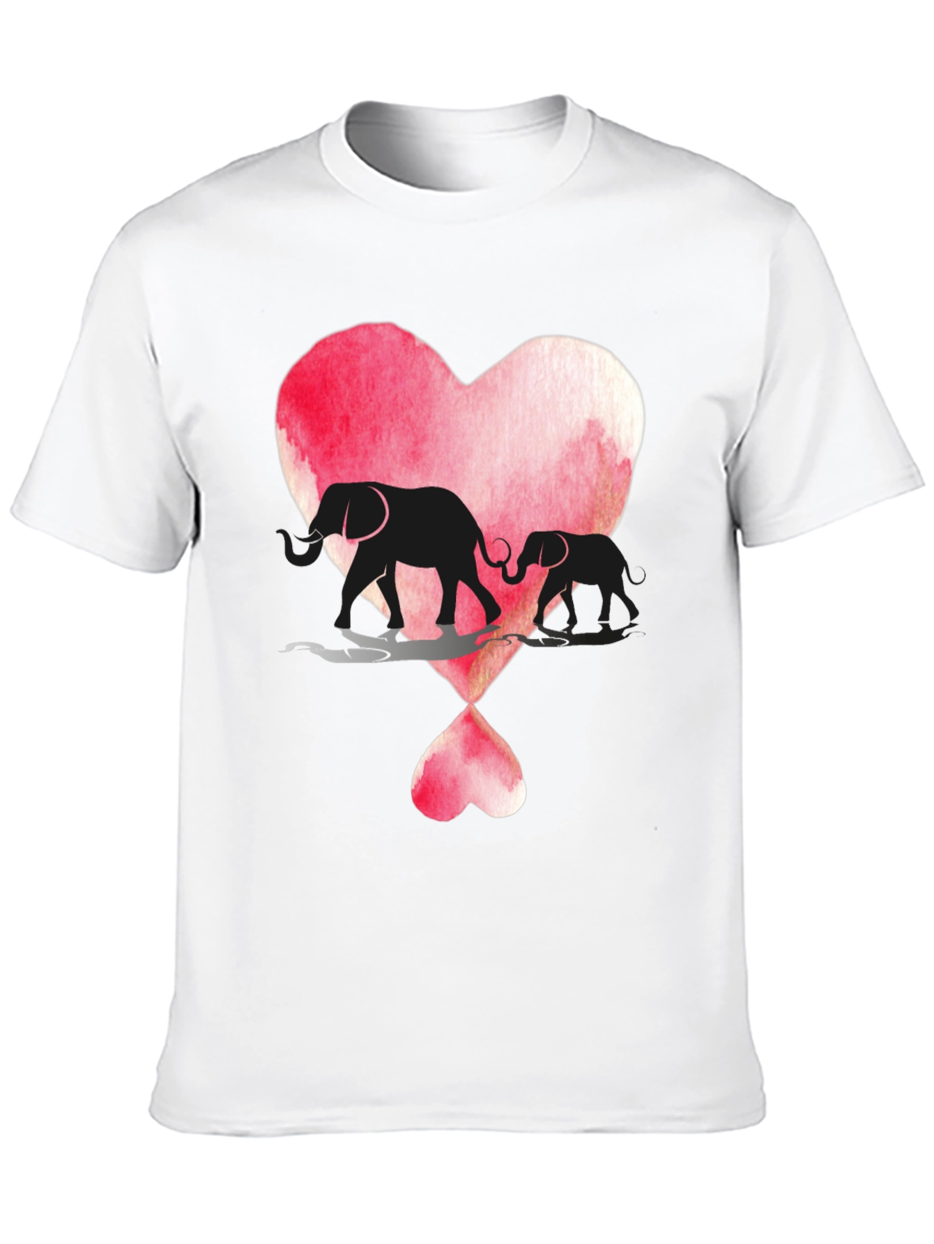 Elephant Love Heart Graphic T-Shirt