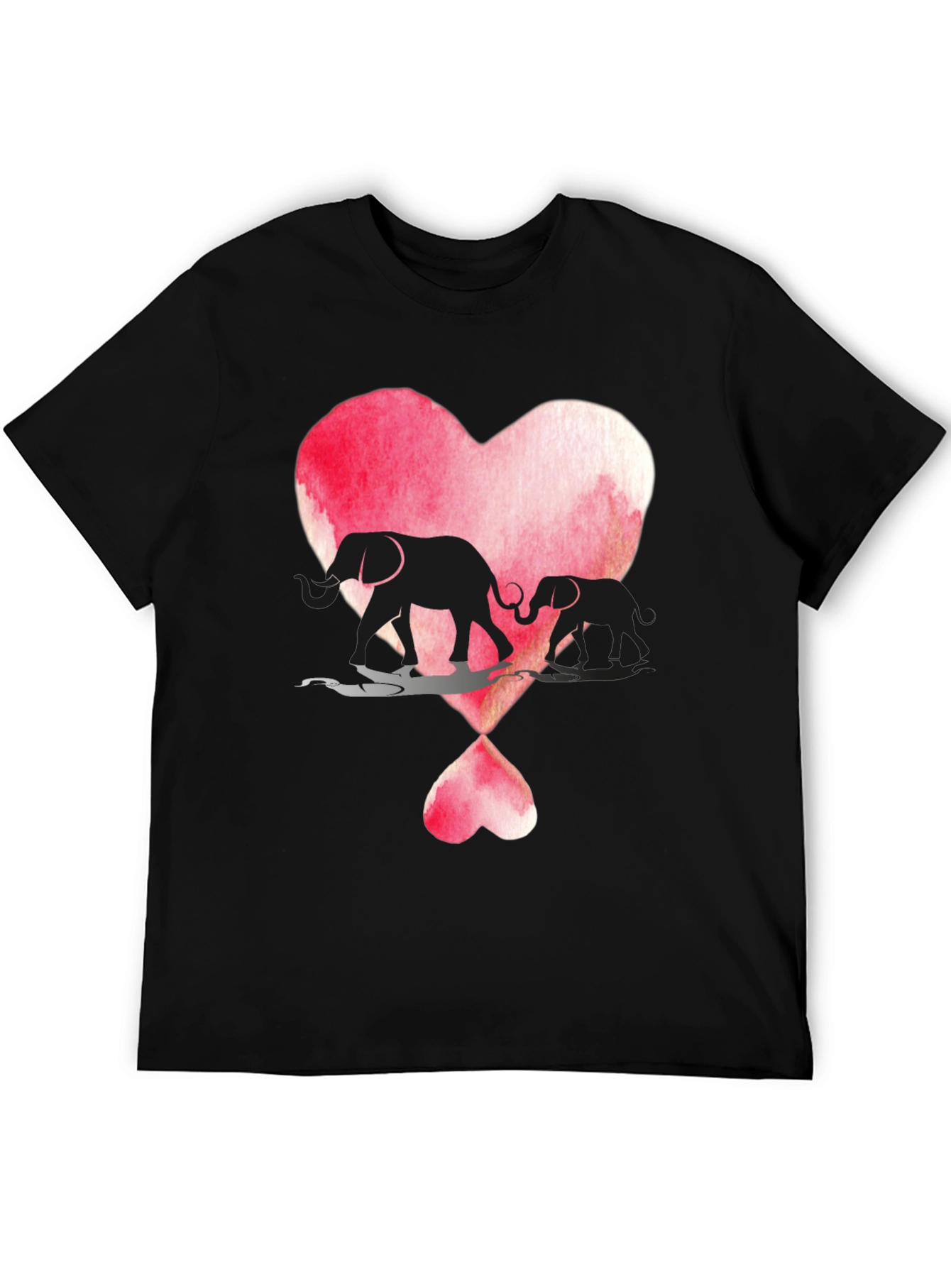 Elephant Love Heart Graphic T-Shirt
