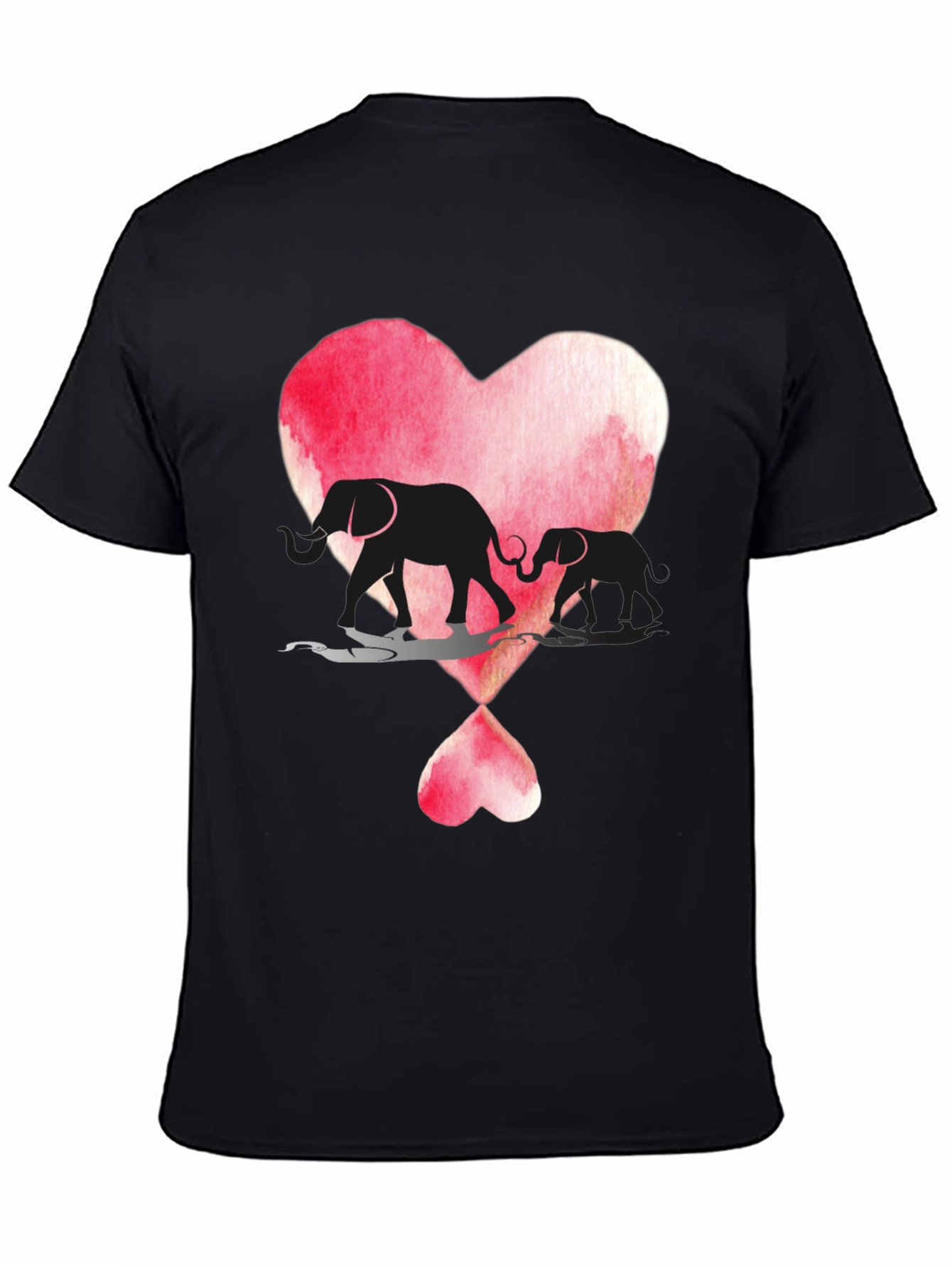 Elephant Love Heart Graphic T-Shirt