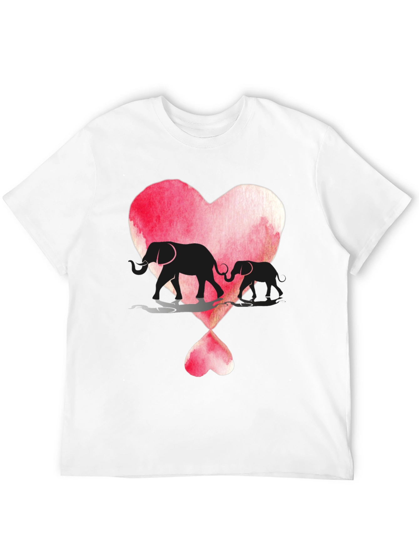 Elephant Love Heart Graphic T-Shirt