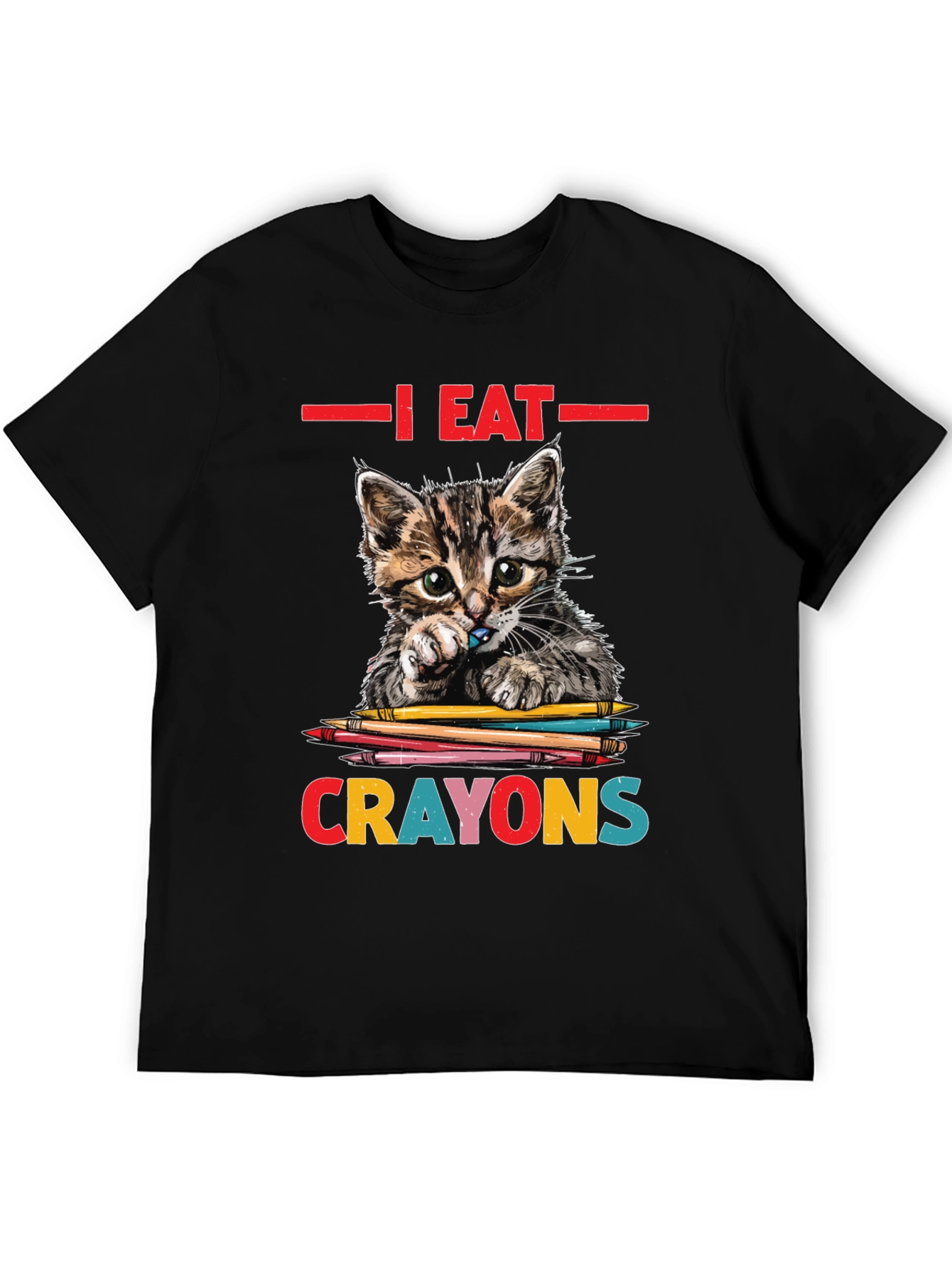 I Eat Crayons Cat Graphic Tee