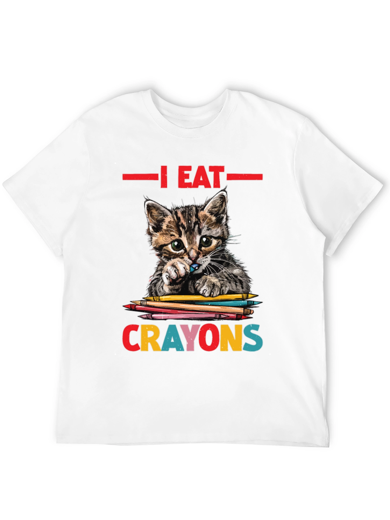 I Eat Crayons Cat Graphic Tee