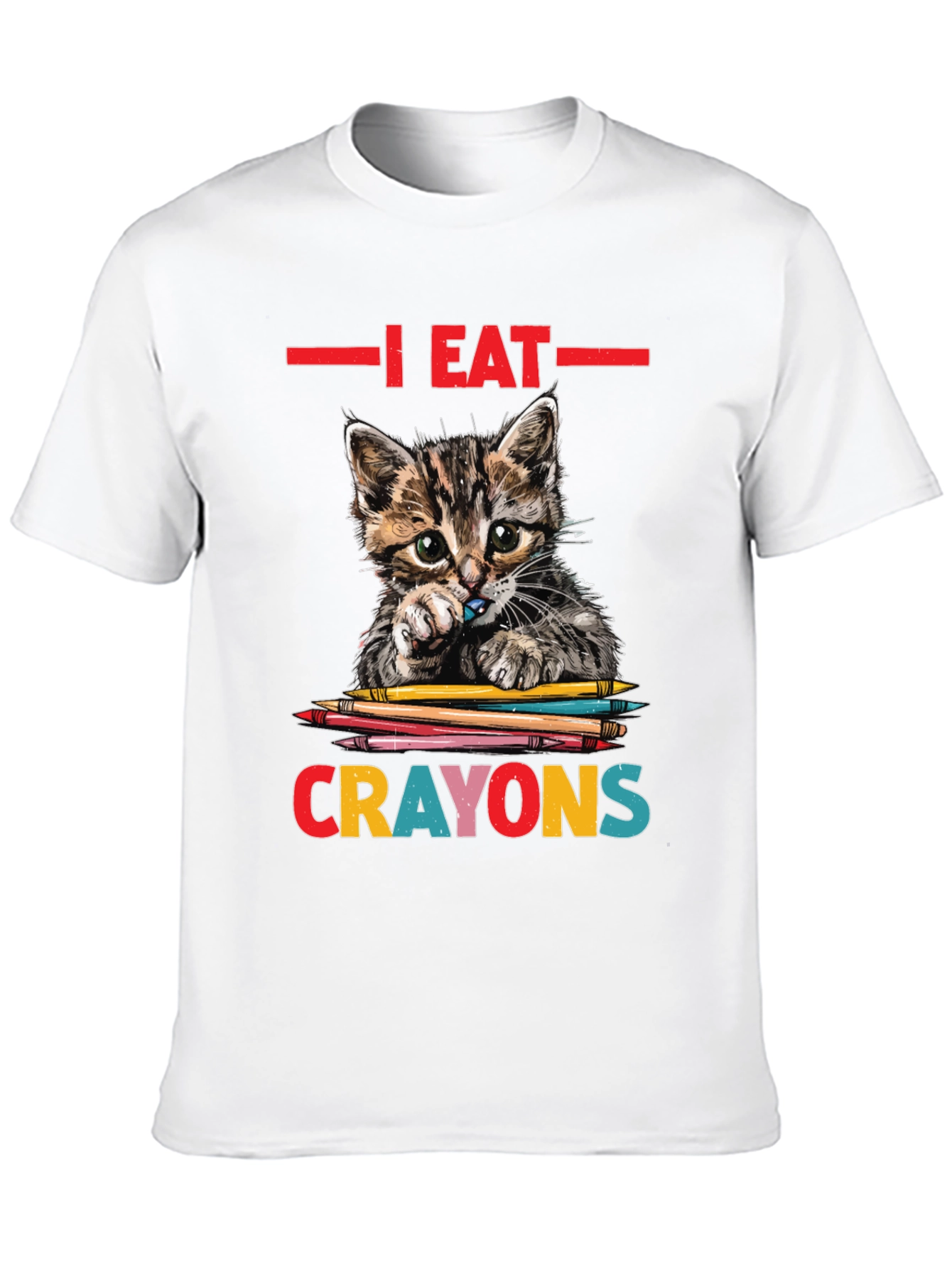 I Eat Crayons Cat Graphic Tee