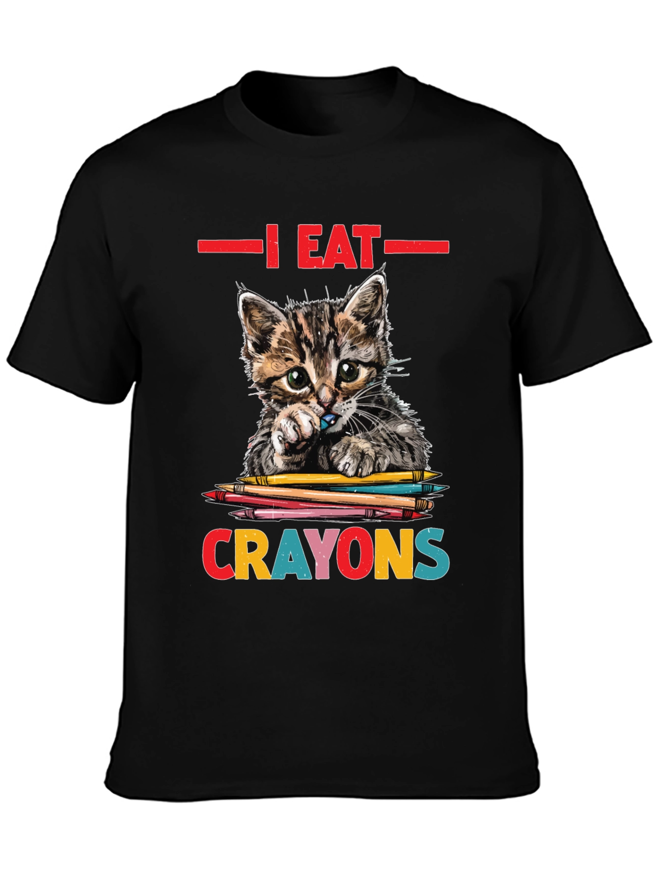 I Eat Crayons Cat Graphic Tee