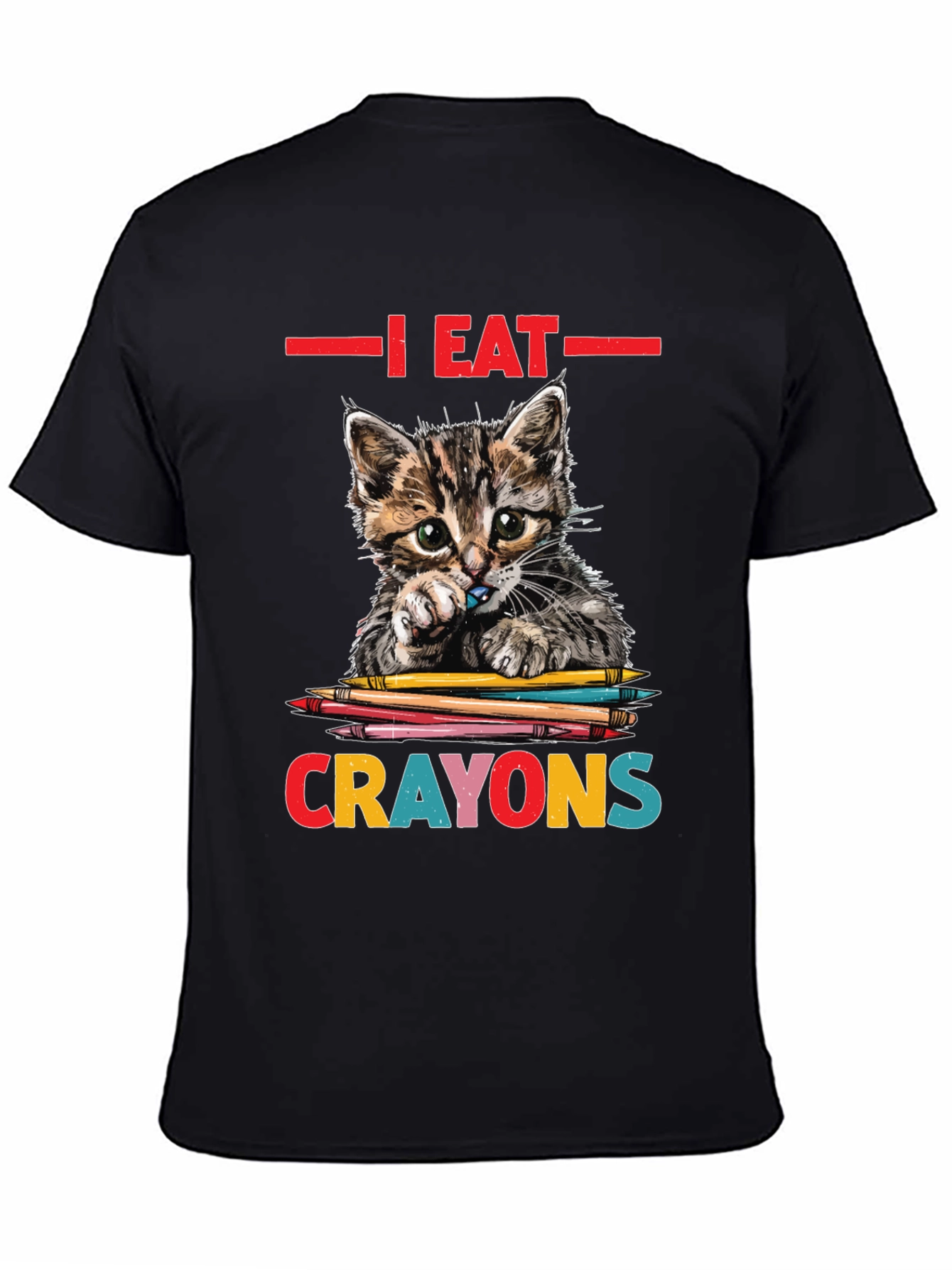 I Eat Crayons Cat Graphic Tee