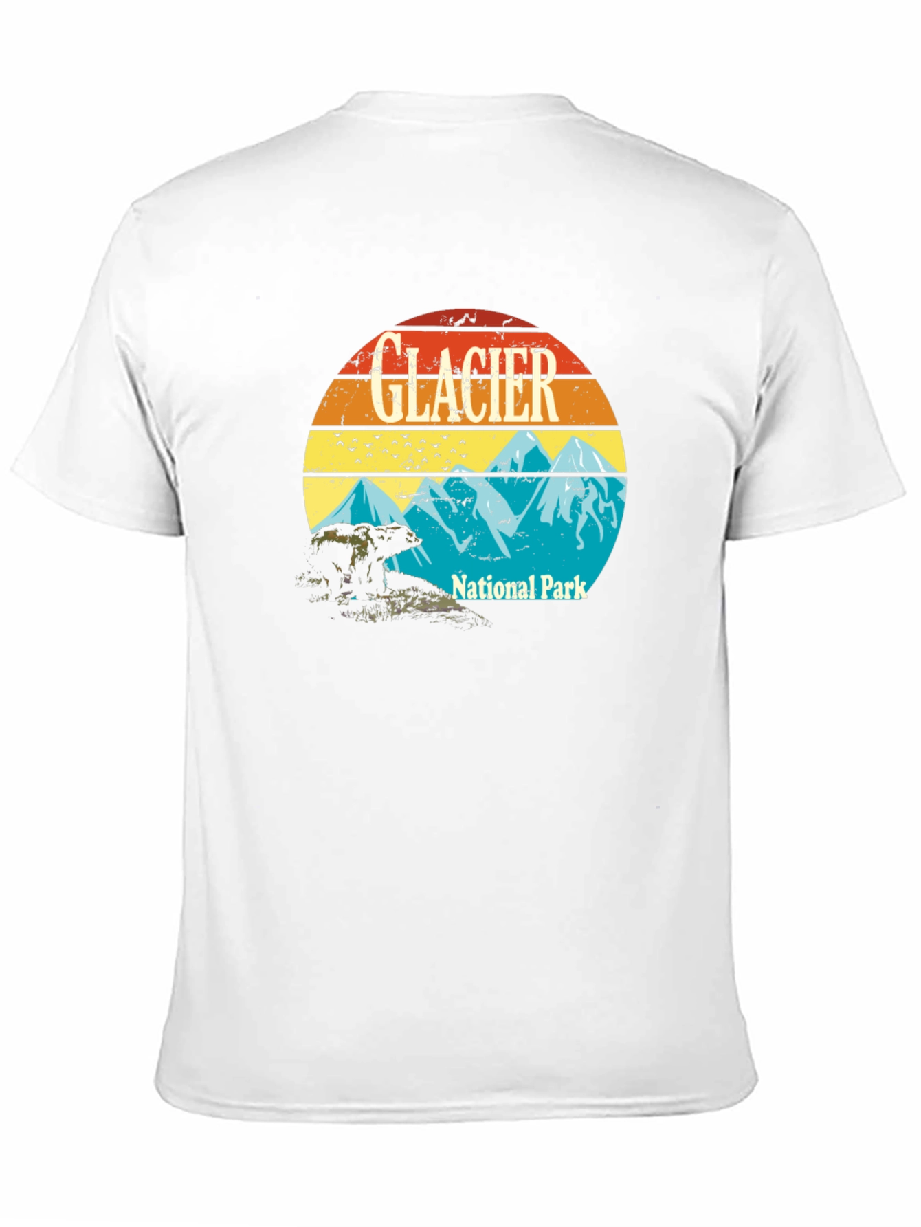 Glacier National Park T-Shirt - Retro Graphic Tee