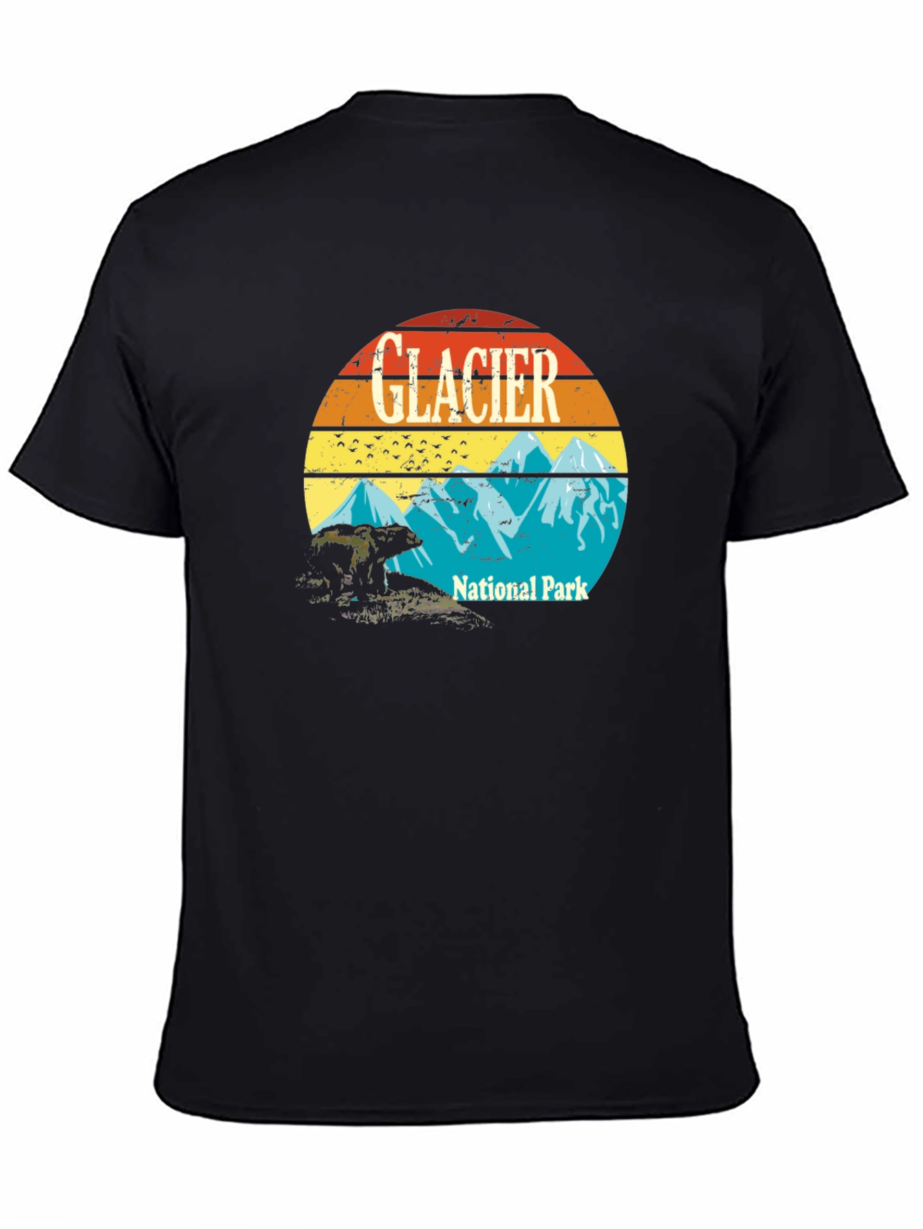 Glacier National Park T-Shirt - Retro Graphic Tee