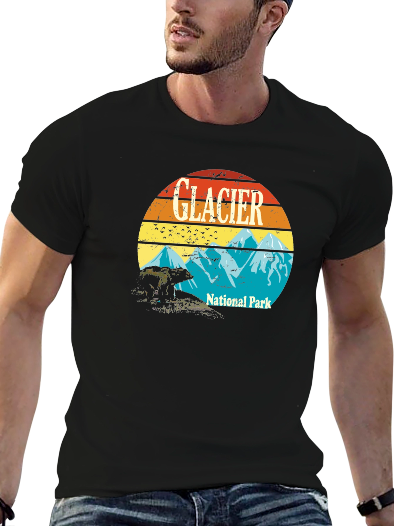 Glacier National Park T-Shirt - Retro Graphic Tee