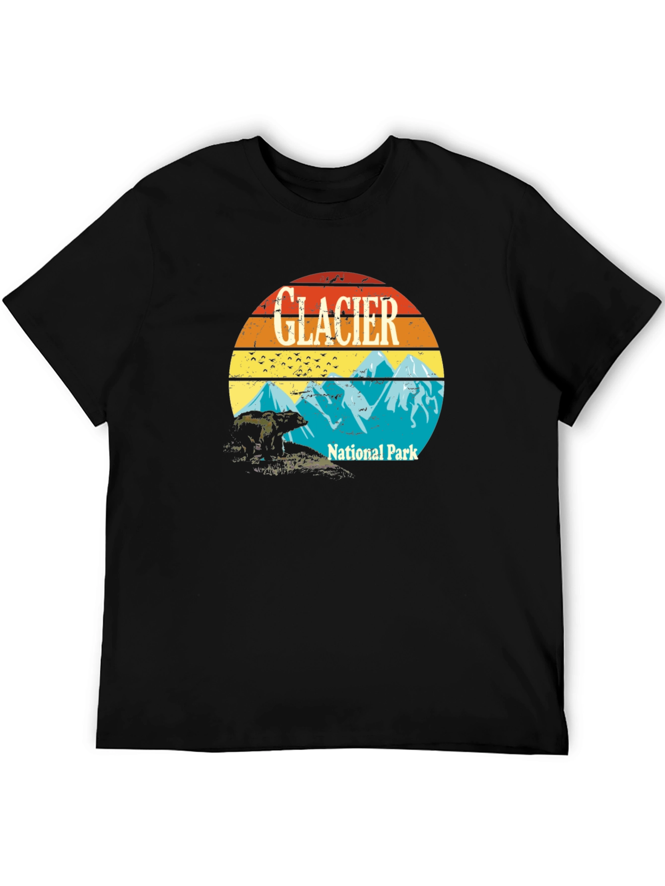 Glacier National Park T-Shirt - Retro Graphic Tee