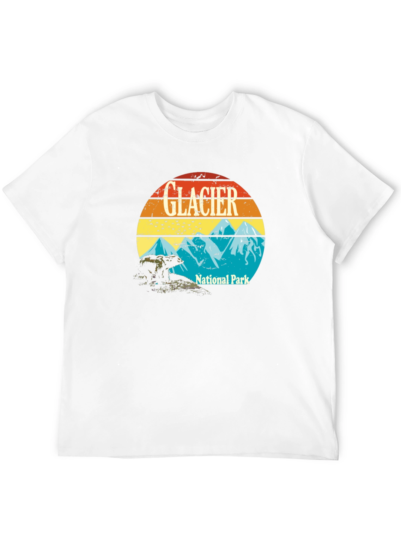 Glacier National Park T-Shirt - Retro Graphic Tee