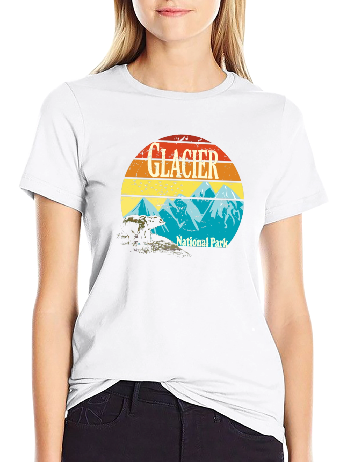Glacier National Park T-Shirt - Retro Graphic Tee