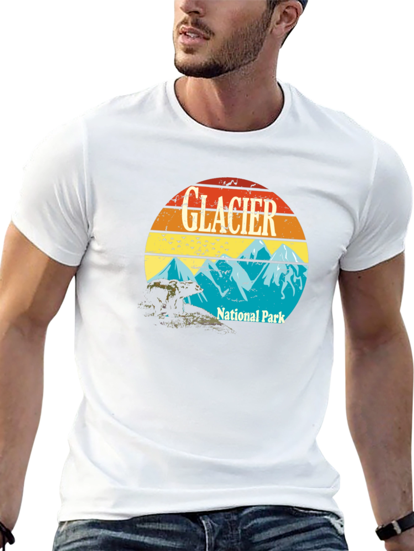 Glacier National Park T-Shirt - Retro Graphic Tee