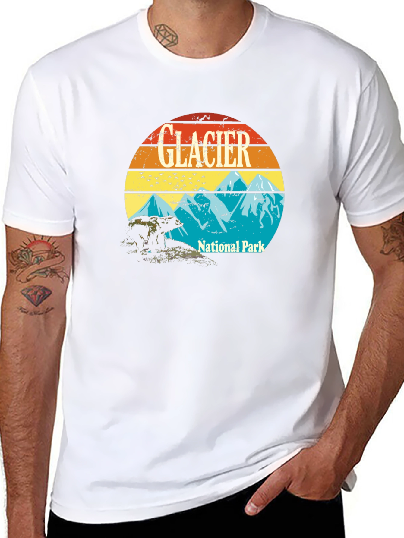 Glacier National Park T-Shirt - Retro Graphic Tee