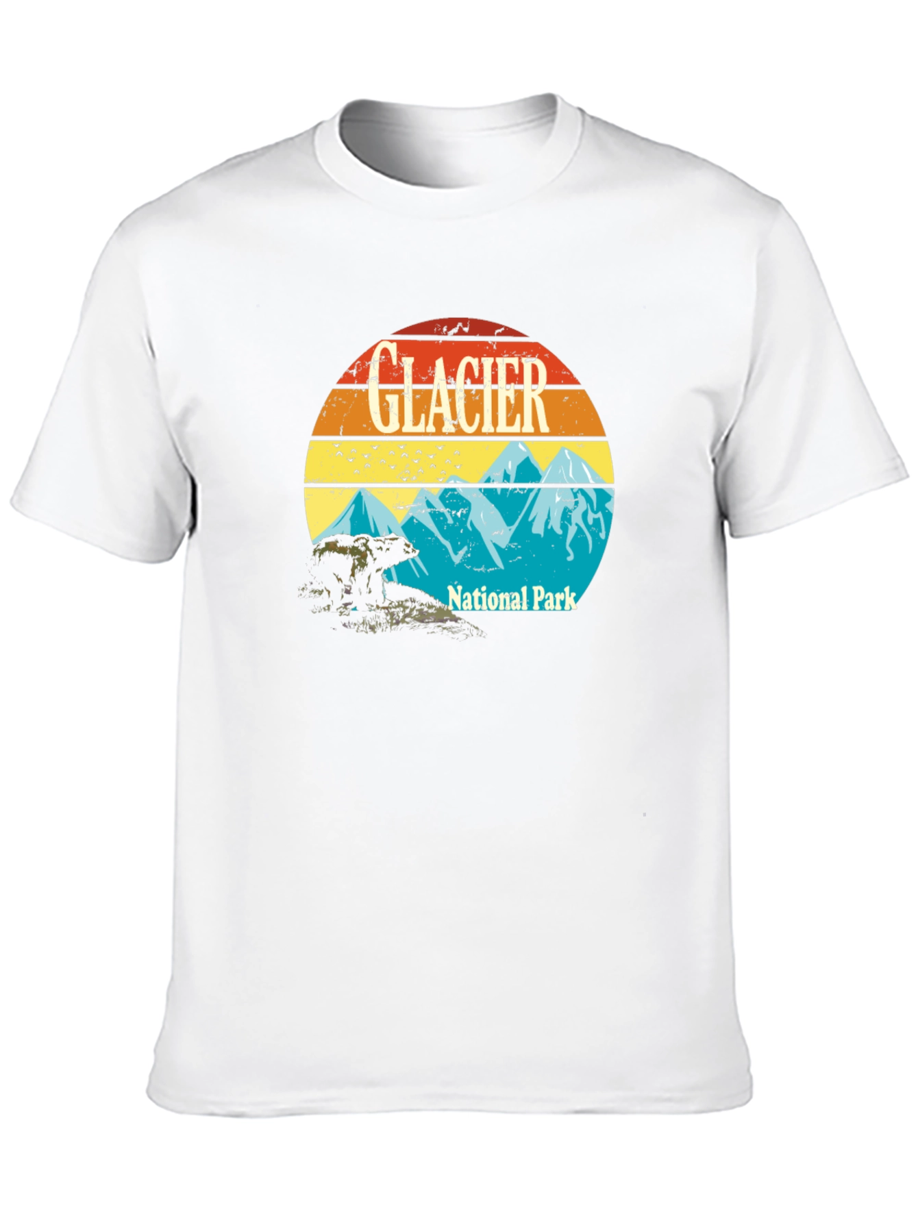 Glacier National Park T-Shirt - Retro Graphic Tee