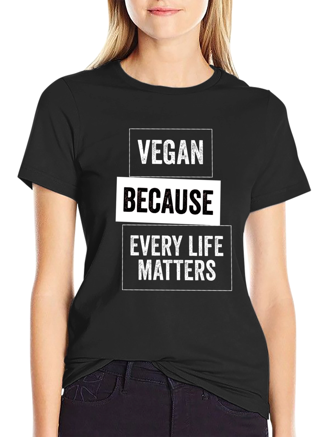 Vegan Because Every Life Matters Graphic Tee