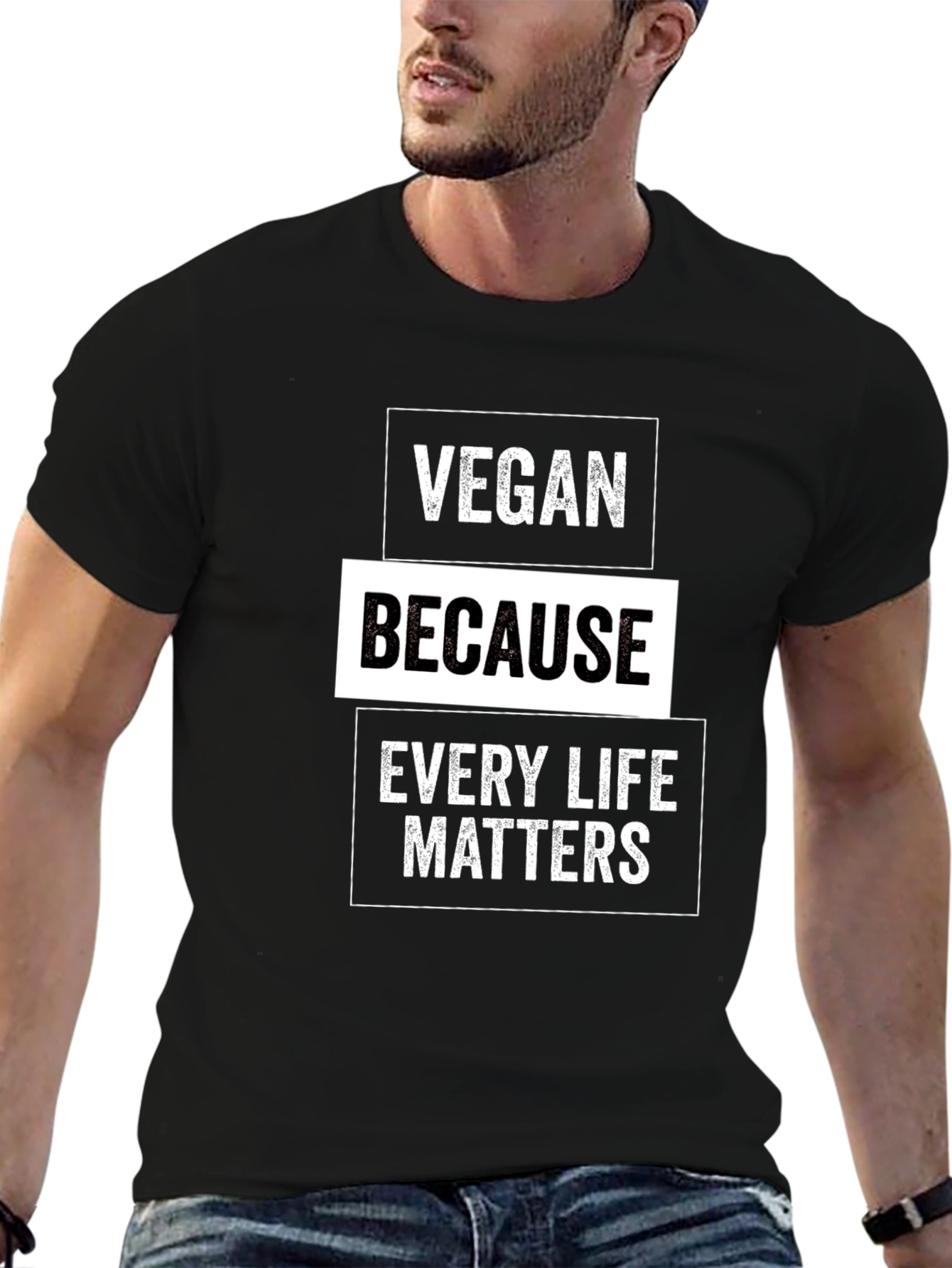 Vegan Because Every Life Matters Graphic Tee