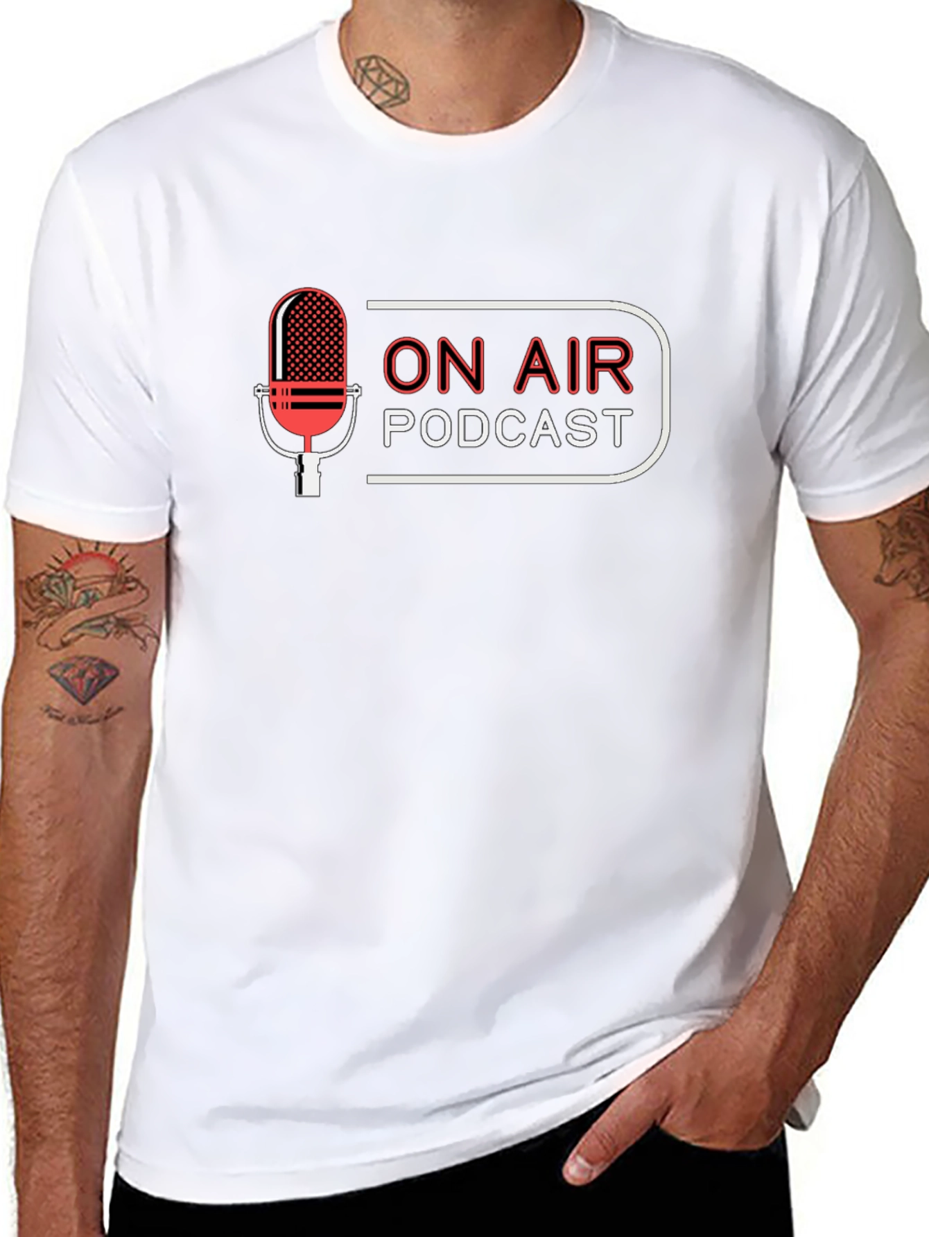 On Air Podcast Black T-Shirt