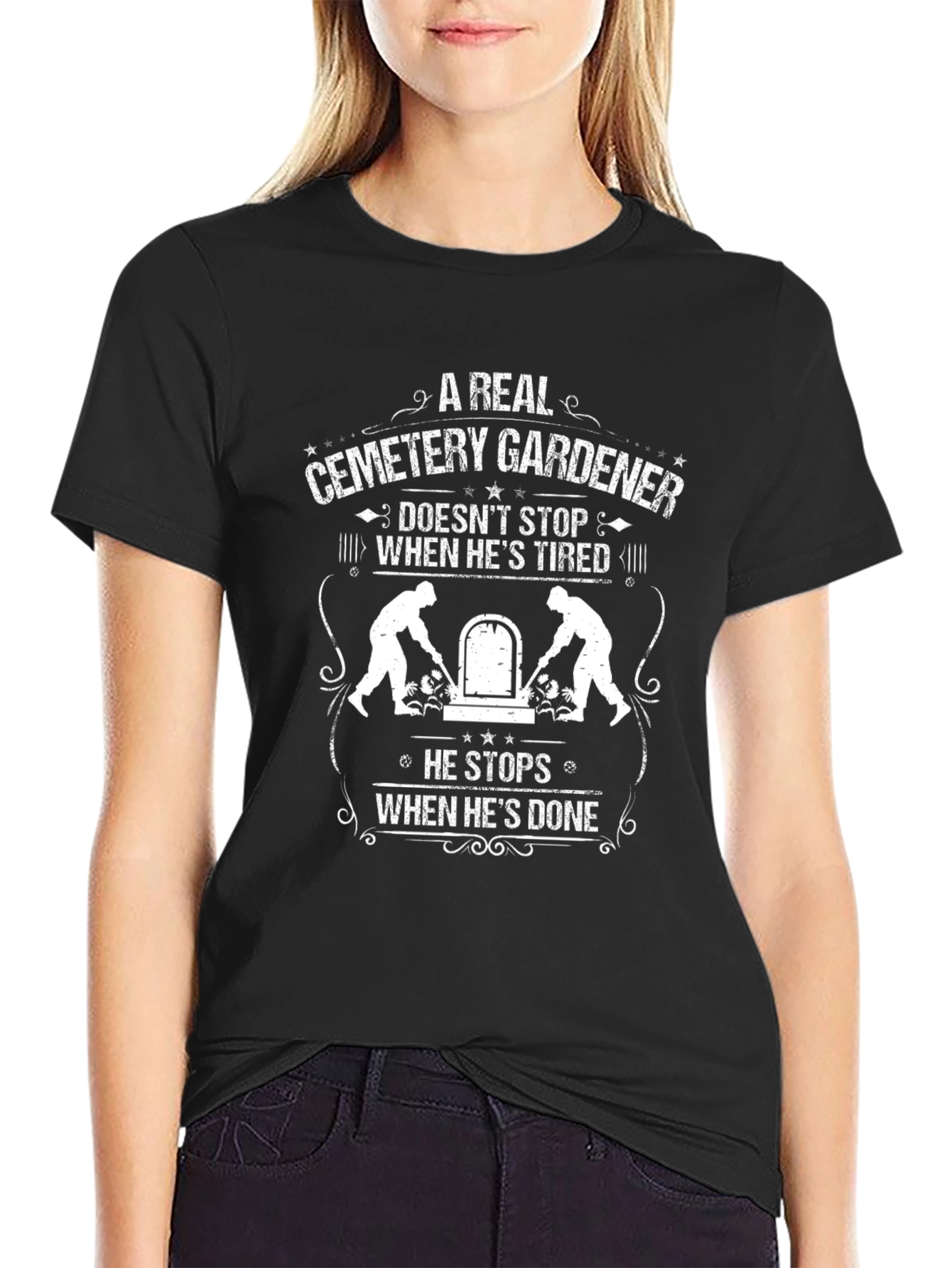 Cemetery Gardener Graphic T-Shirt