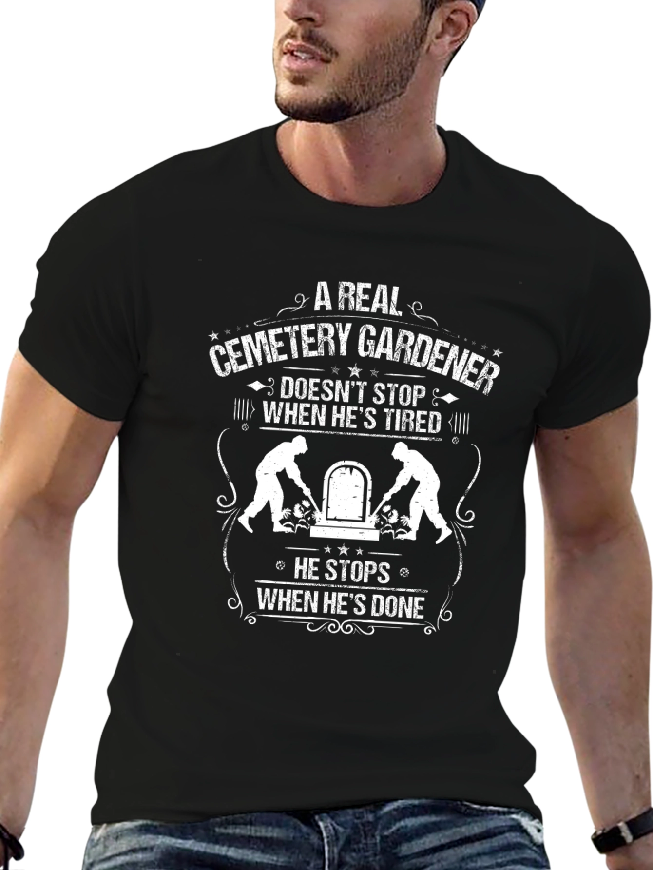 Cemetery Gardener Graphic T-Shirt