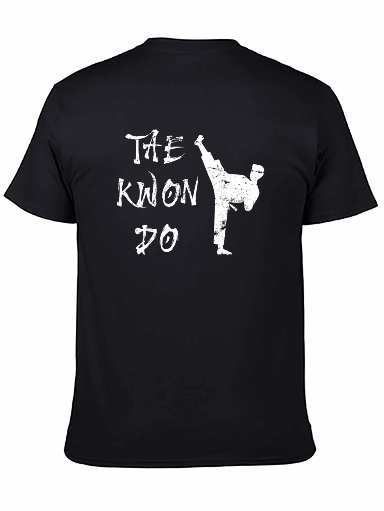 Taekwondo T-Shirt - Martial Arts Kick Design - Black