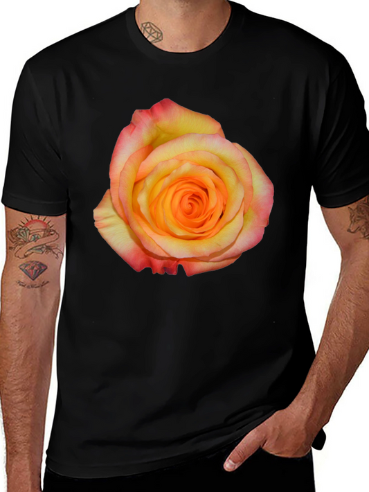 Rose Graphic Black T-Shirt