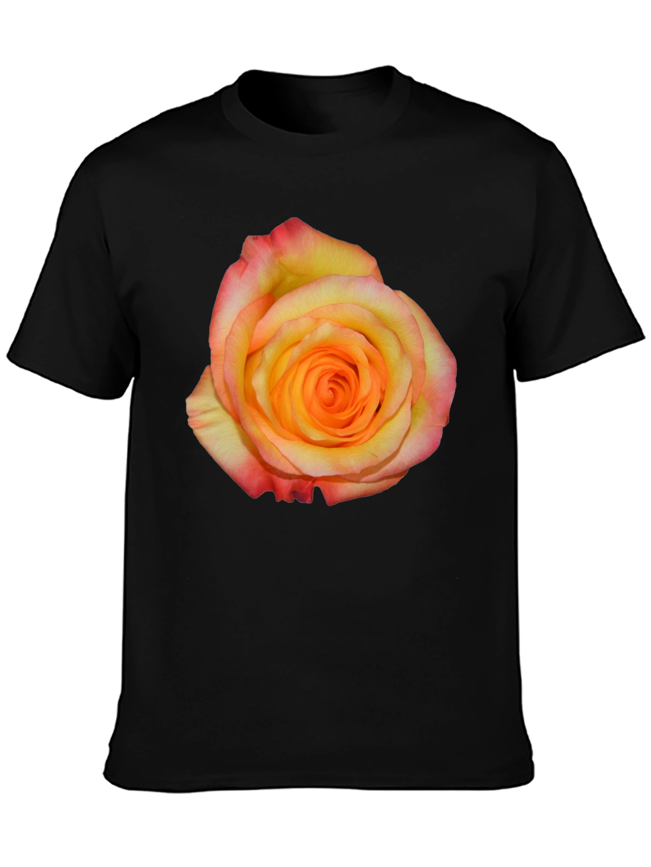 Rose Graphic Black T-Shirt