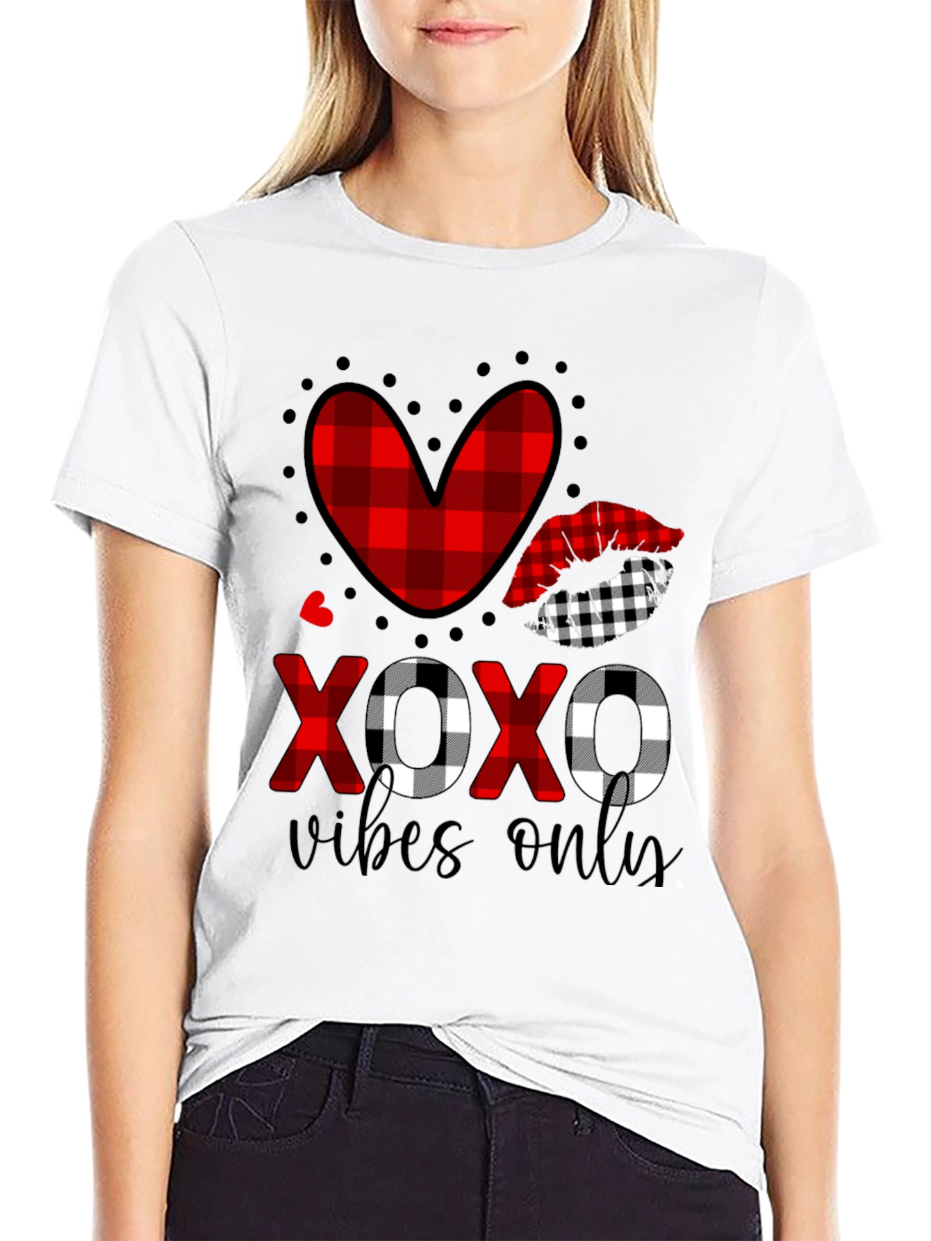 XOXO Vibes Only Valentines Graphic Tee