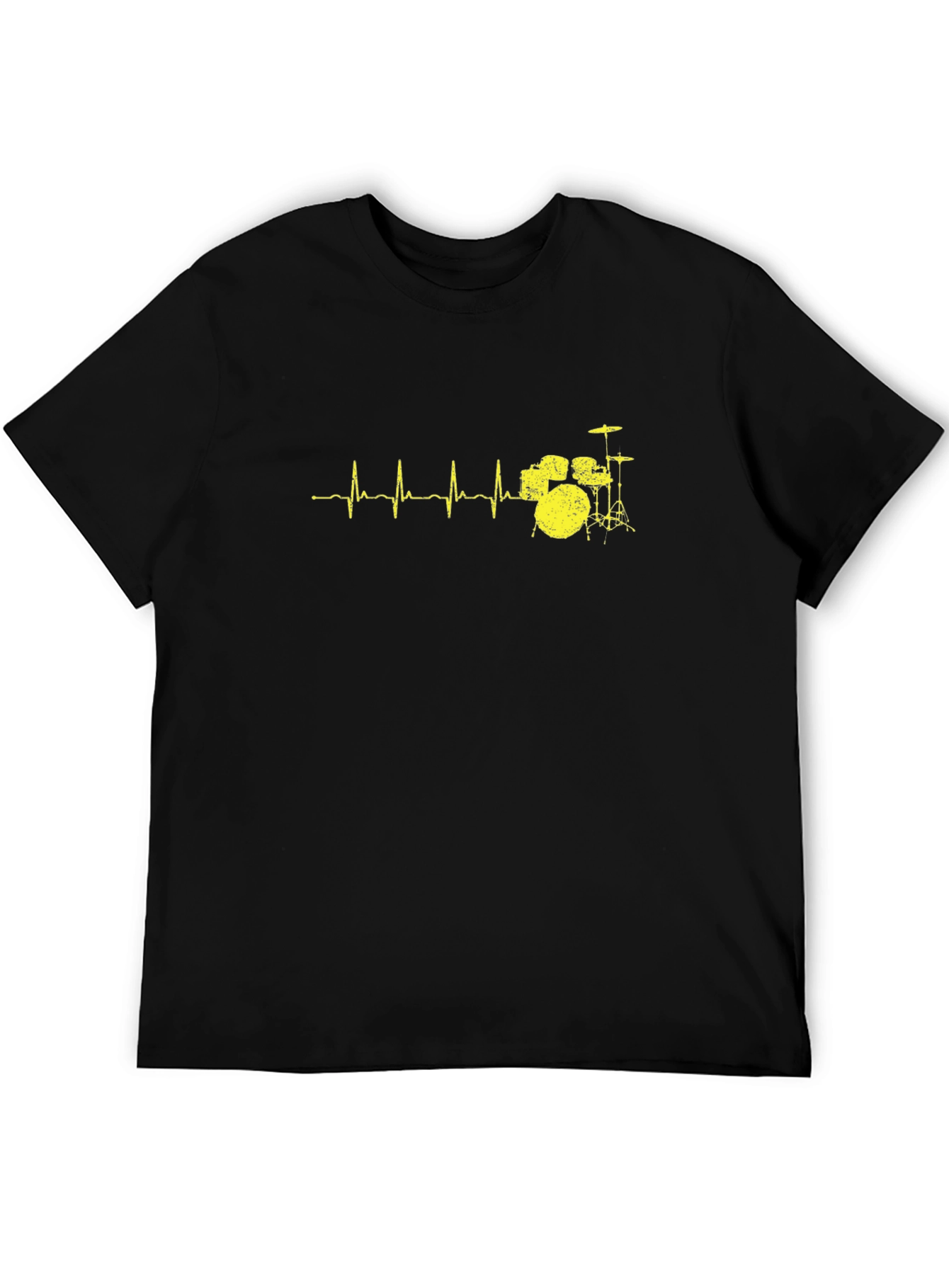 Drum Beat Heartbeat T-Shirt - Black