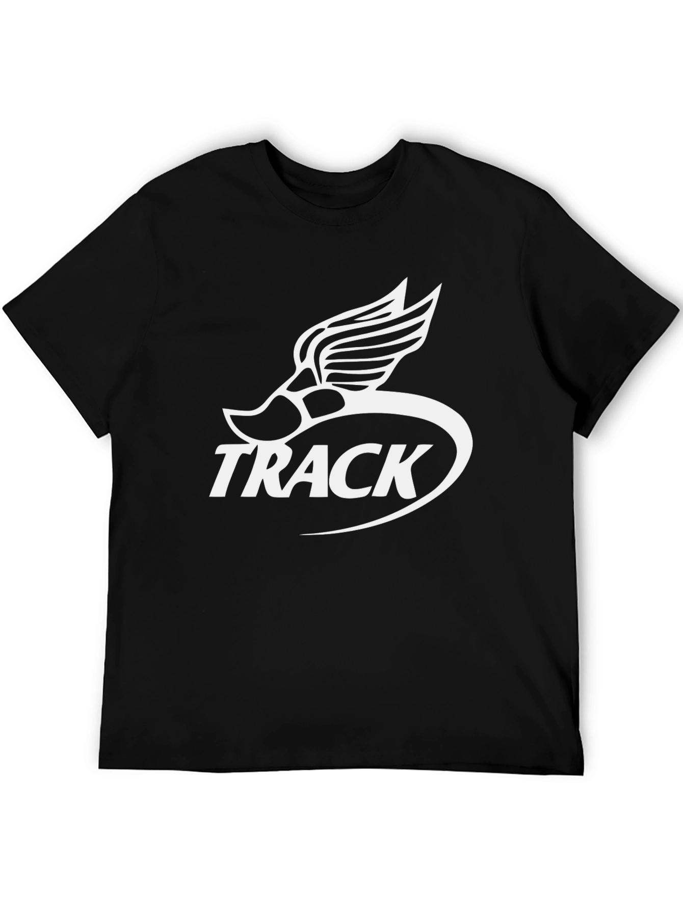 Track Shoe Winged Logo Black T-Shirt