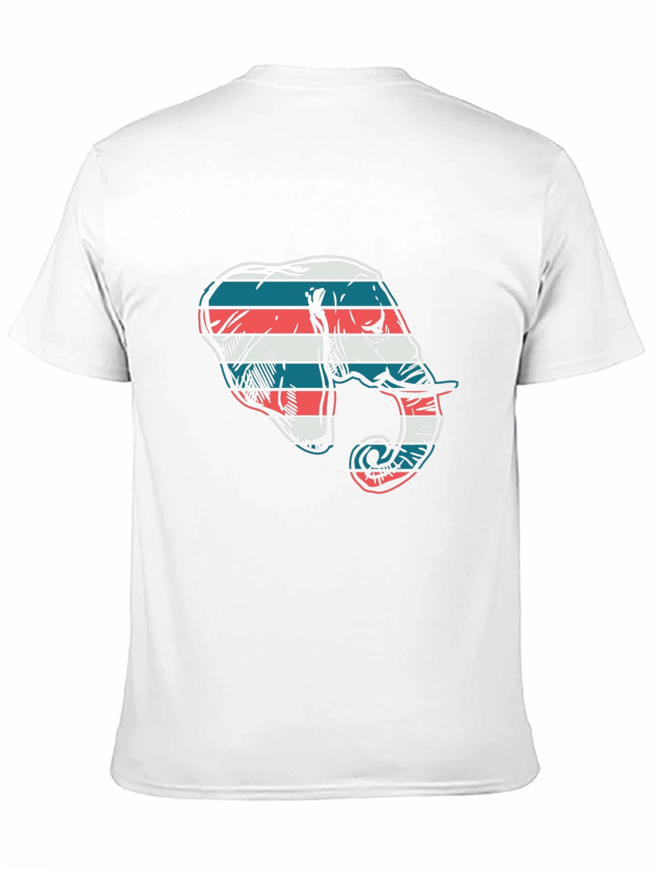 Striped Elephant Graphic Tee - Cool Casual Style