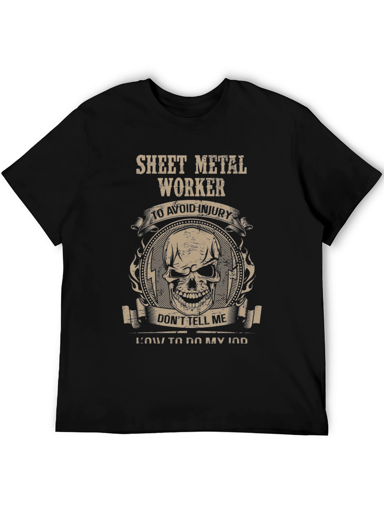 Sheet Metal Worker Skull Graphic Tee