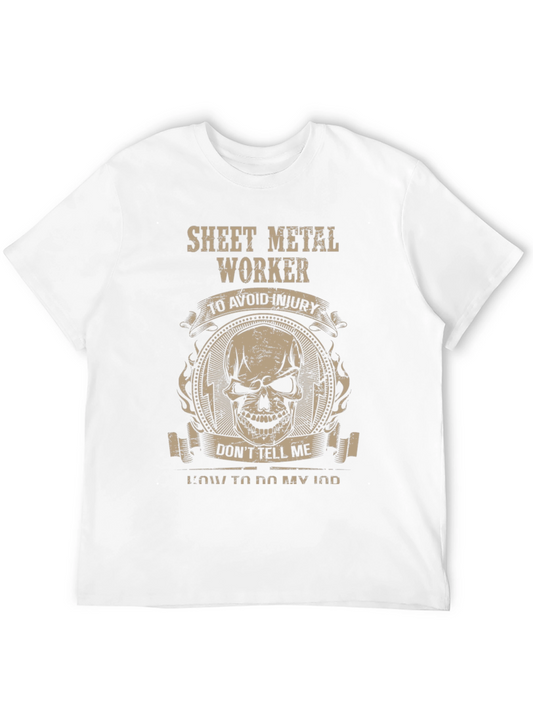 Sheet Metal Worker Skull Graphic Tee