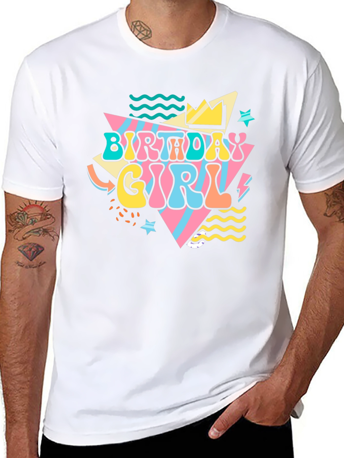 Birthday Girl Graphic Tee - Retro Party Shirt