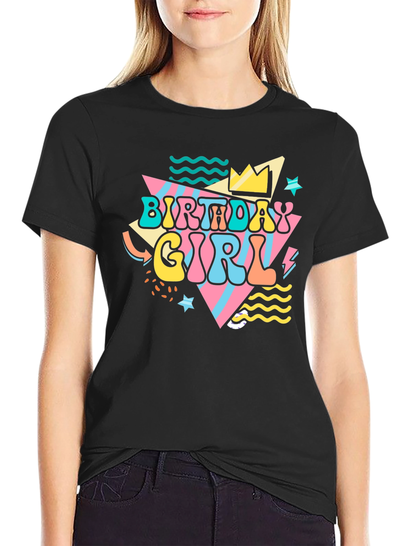 Birthday Girl Graphic Tee - Retro Party Shirt