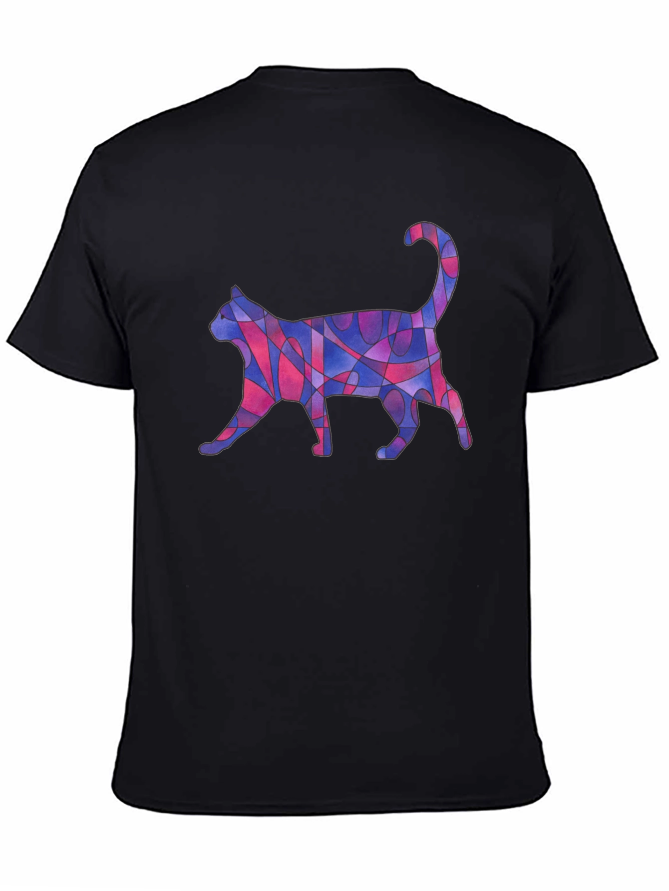 Abstract Cat Art Graphic T-Shirt