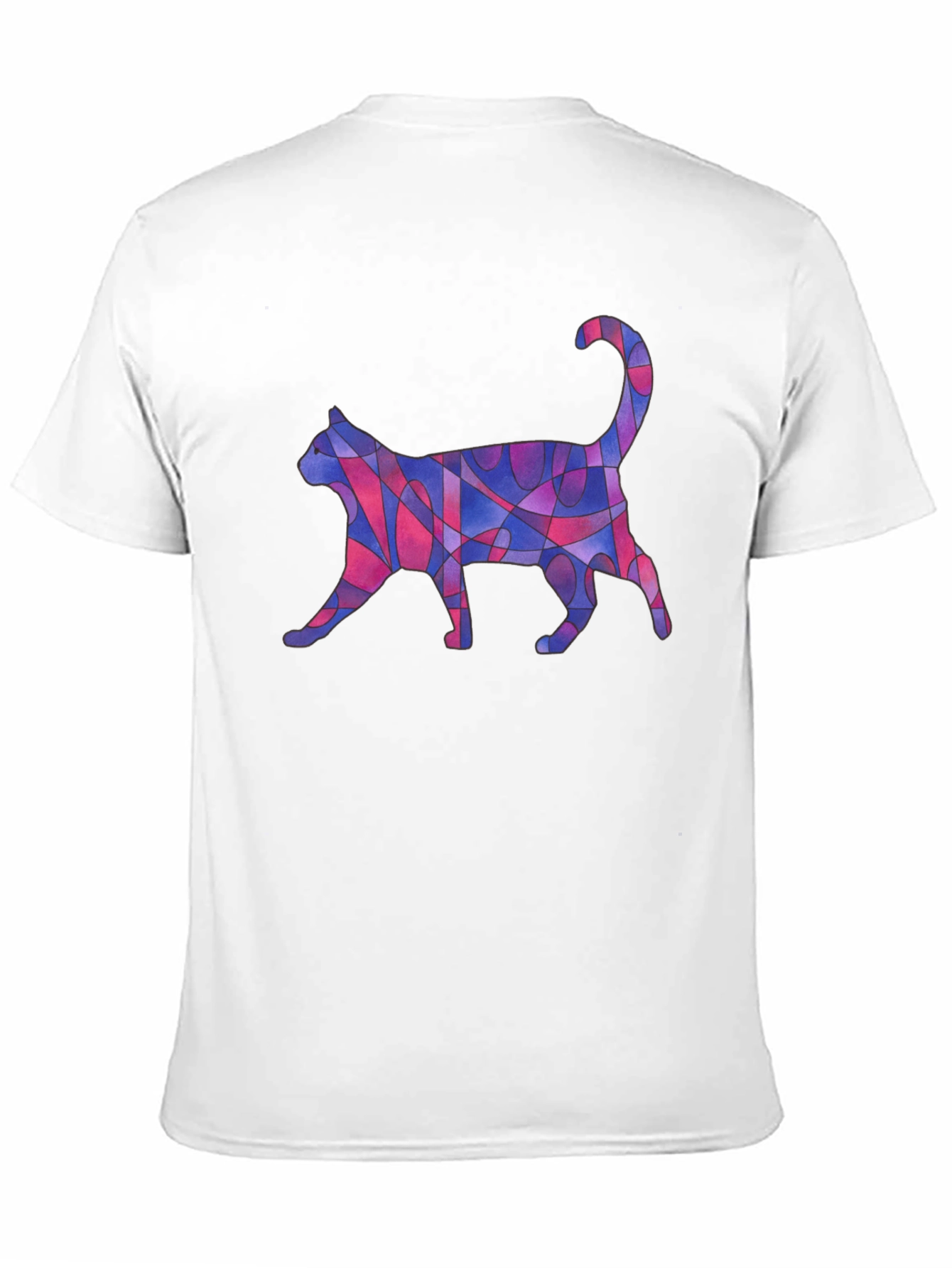 Abstract Cat Art Graphic T-Shirt