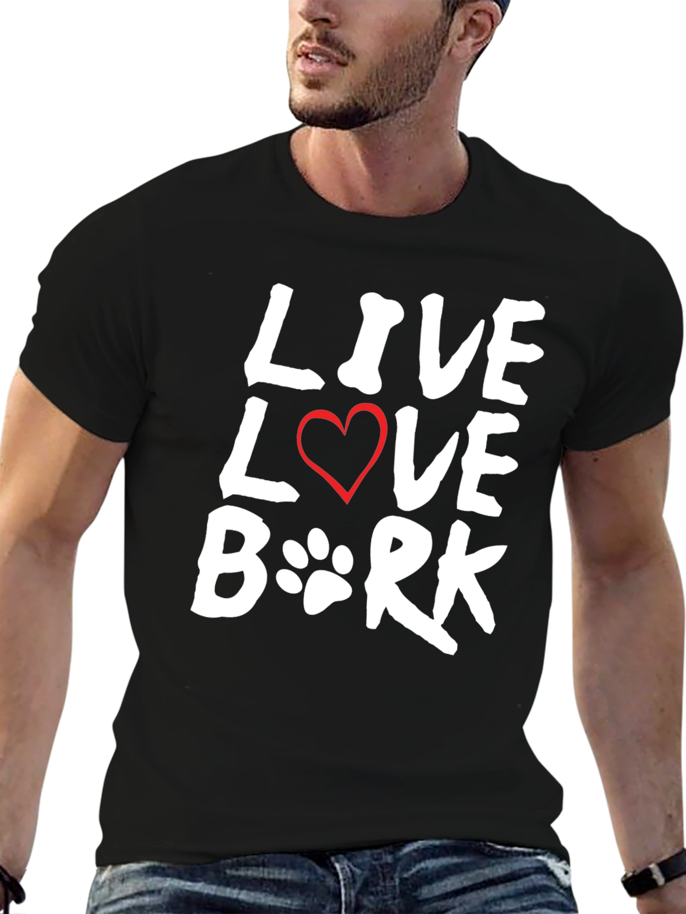Live Love Bork T-Shirt - Dog Lover Tee