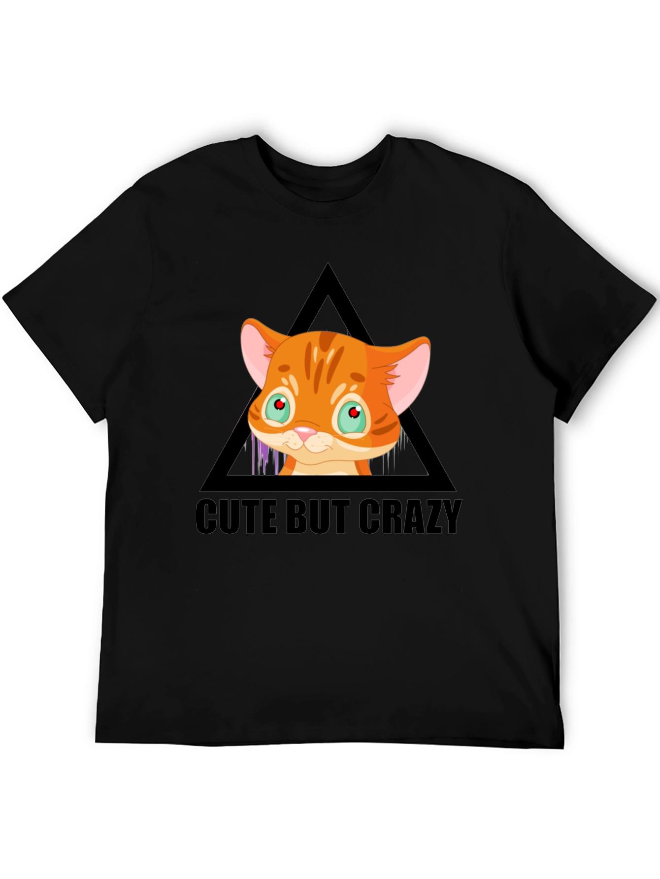 Cute But Crazy Cat Graphic Tee
