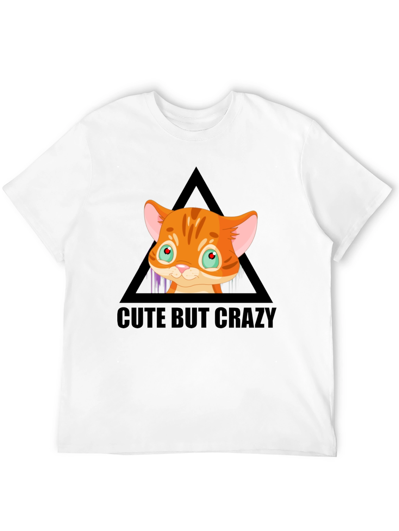 Cute But Crazy Cat Graphic Tee